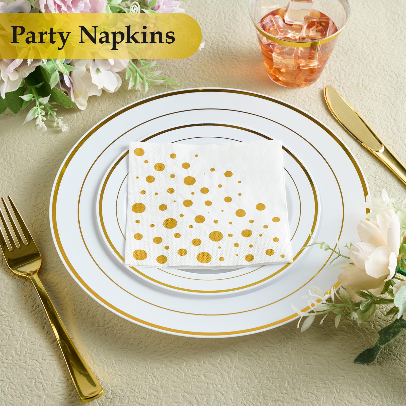 Bulk Cocktail Napkins | Paper Beverage Napkins for Cocktails, Appetizers, Desserts | 100% Virgin Wood Pulp 3 - Ply | Restaurant Supply - EWT