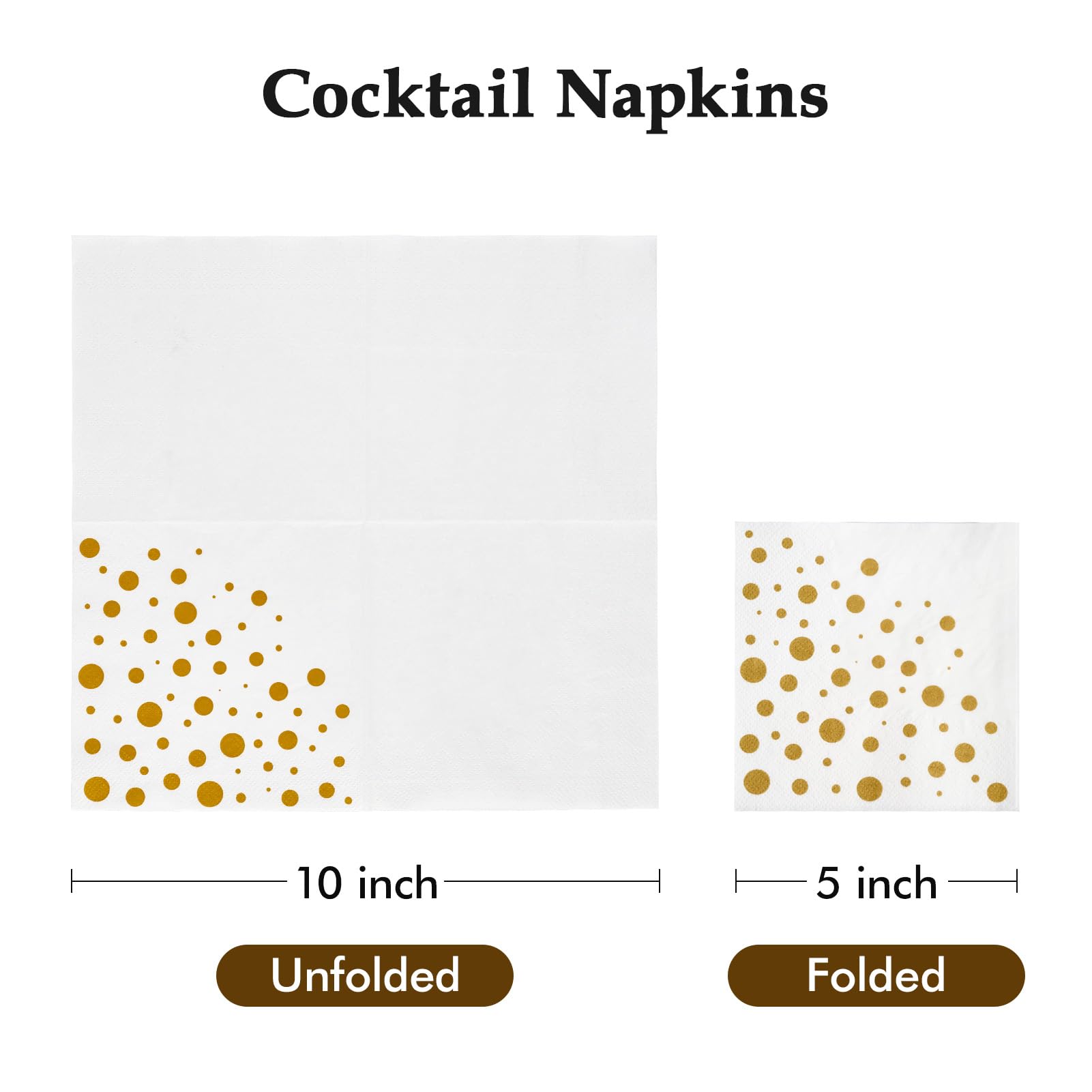 Bulk Cocktail Napkins | Paper Beverage Napkins for Cocktails, Appetizers, Desserts | 100% Virgin Wood Pulp 3 - Ply | Restaurant Supply - EWT
