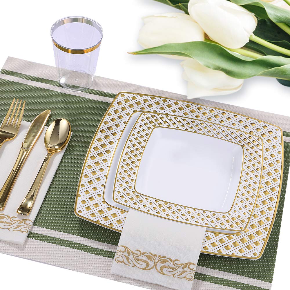 Bulk Dinnerware Sets | Plastic Plates & Bowls for Burgers, Salads | BPA Free | Restaurant Supply - EWT