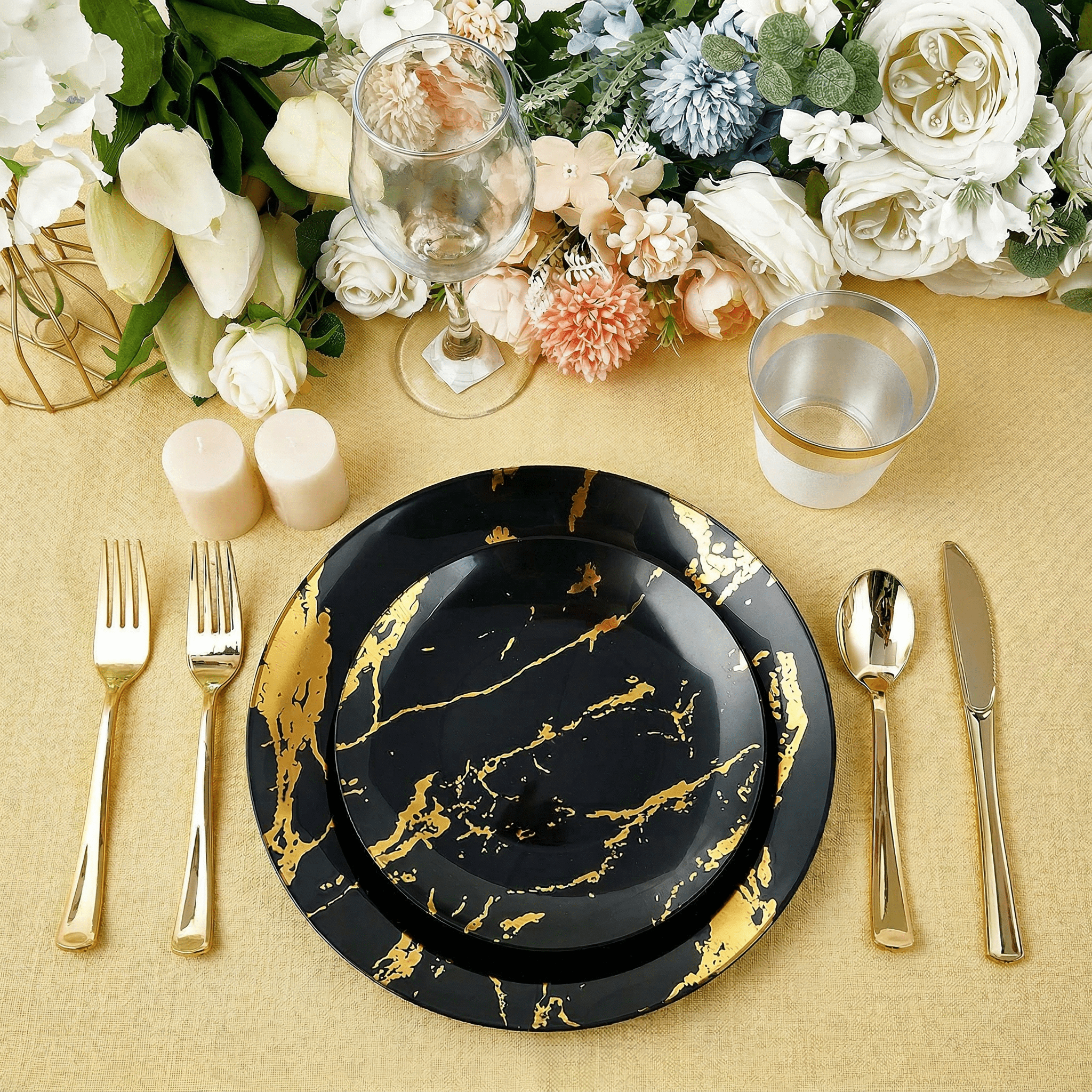 Bulk Dinnerware Sets | Plastic Plates for Cakes, Pasta, Salad | BPA Free | Restaurant Supply - EWT