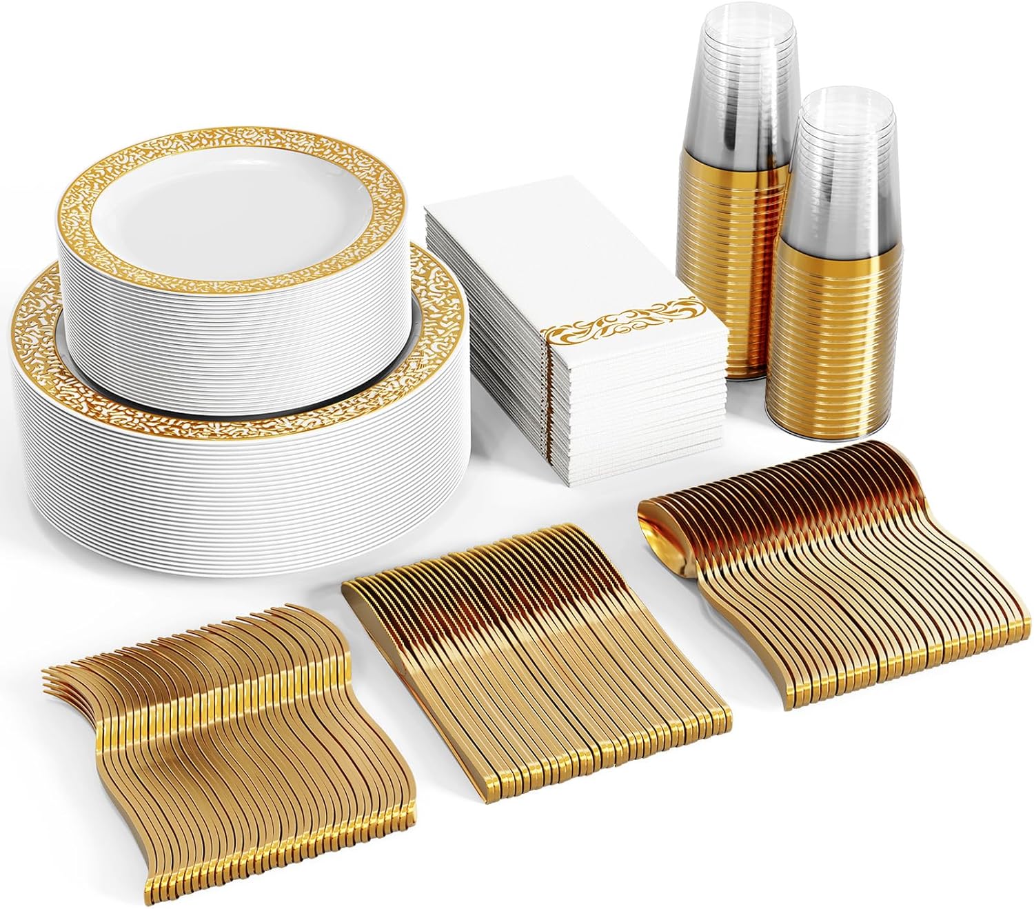 Bulk Dinnerware Sets | Plastic Plates for Entrees, Salads, Desserts | BPA Free | Restaurant Supply - EWT