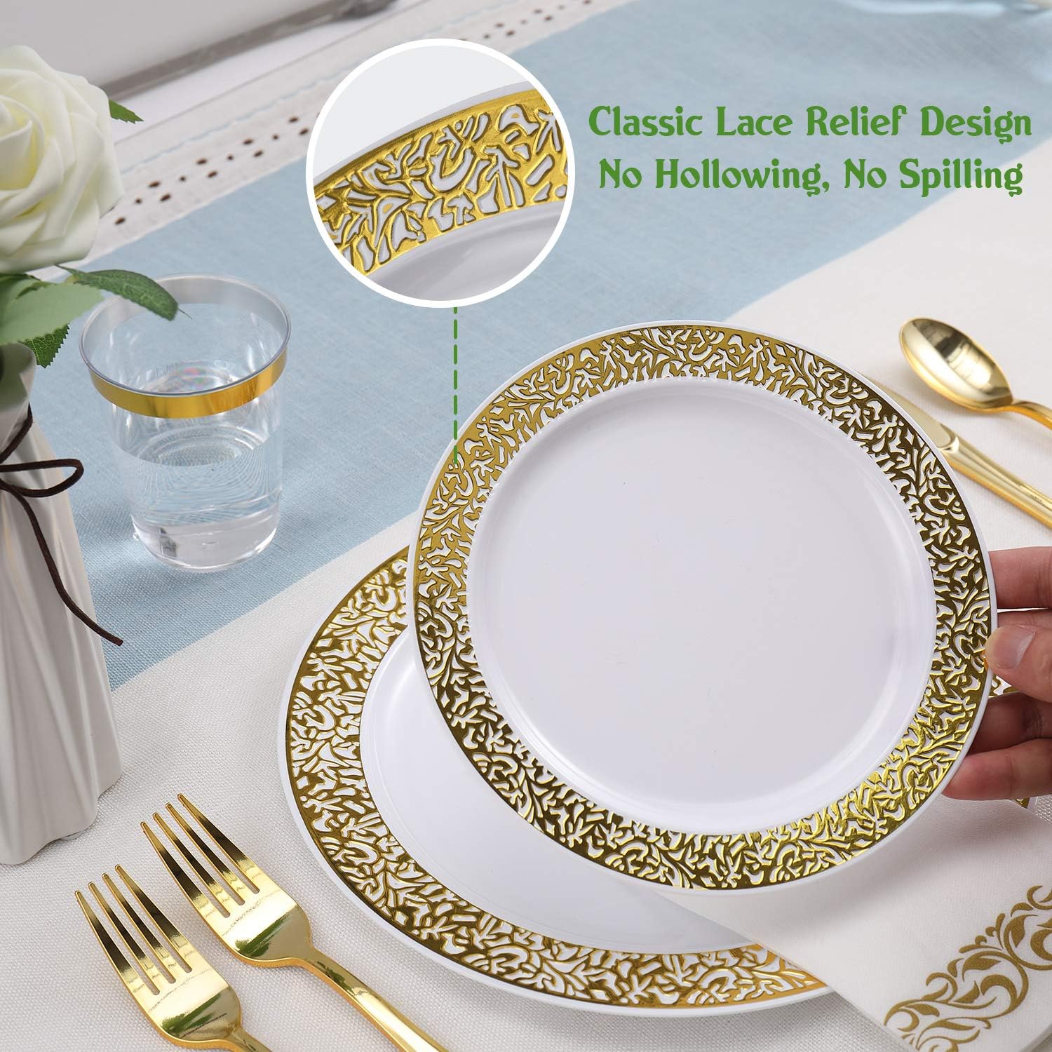 Bulk Dinnerware Sets | Plastic Plates for Entrees, Salads, Desserts | BPA Free | Restaurant Supply - EWT