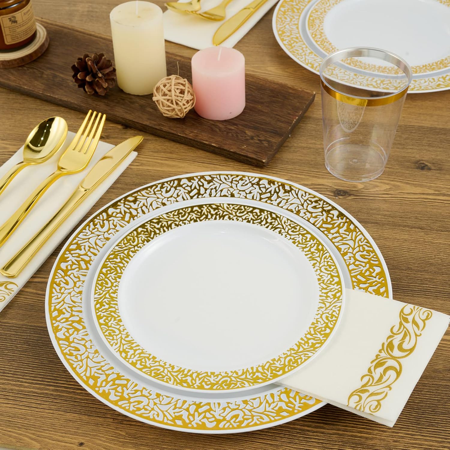 Bulk Dinnerware Sets | Plastic Plates for Entrees, Salads, Desserts | BPA Free | Restaurant Supply - EWT