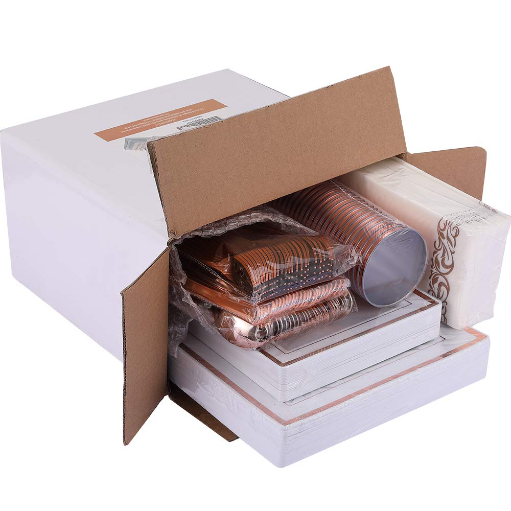 Bulk Dinnerware Sets | Plastic Plates for Salads, Desserts, Beverages | BPA Free | Restaurant Supply Case - EWT