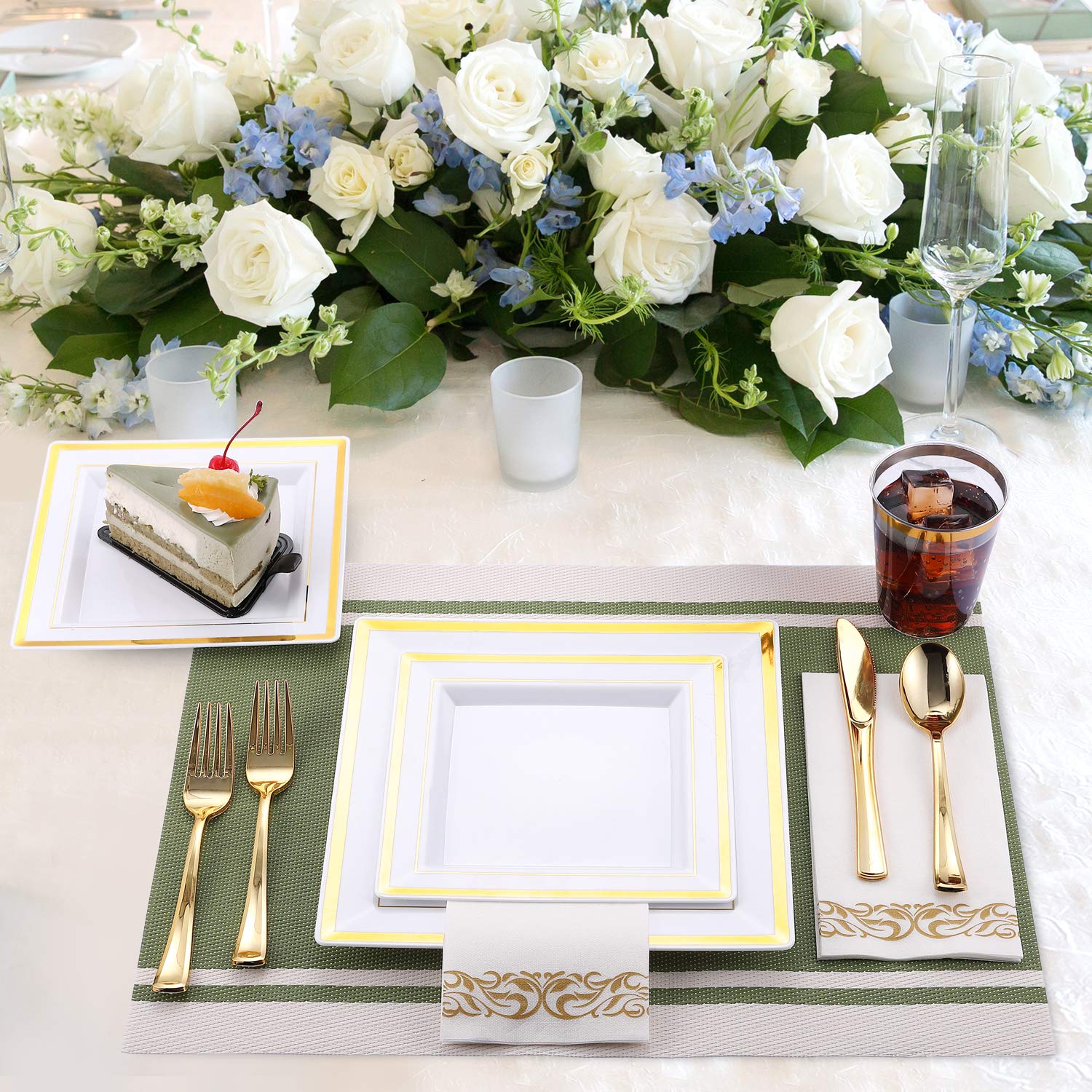 Bulk Dinnerware Sets | Plastic Tableware for Entrees, Salads | BPA Free, 100% Food - Grade Plastic | Restaurant Supply - EWT