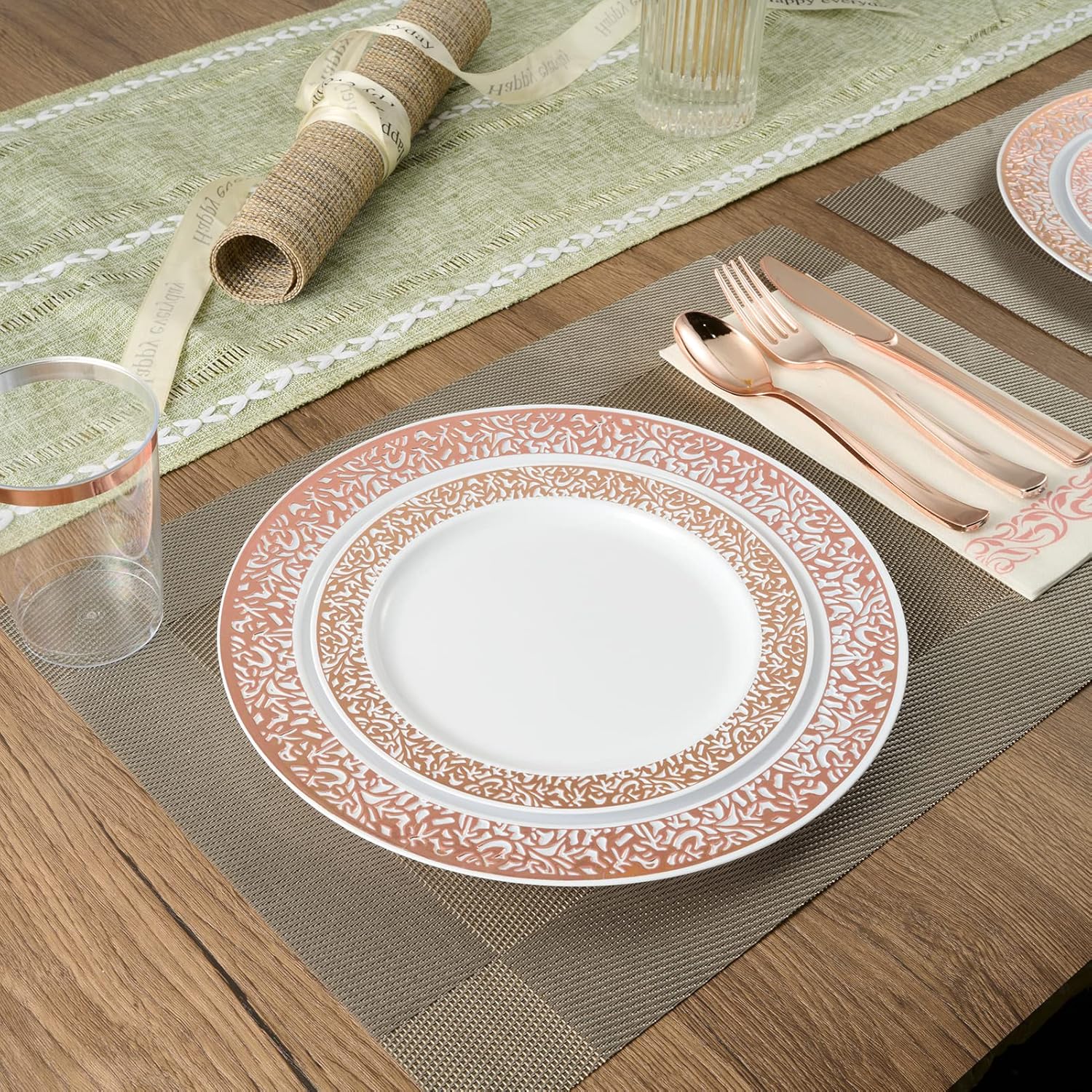 Bulk Dinnerware Sets | Plastic Tableware for Entrees, Salads | BPA Free | Restaurant Supply - EWT