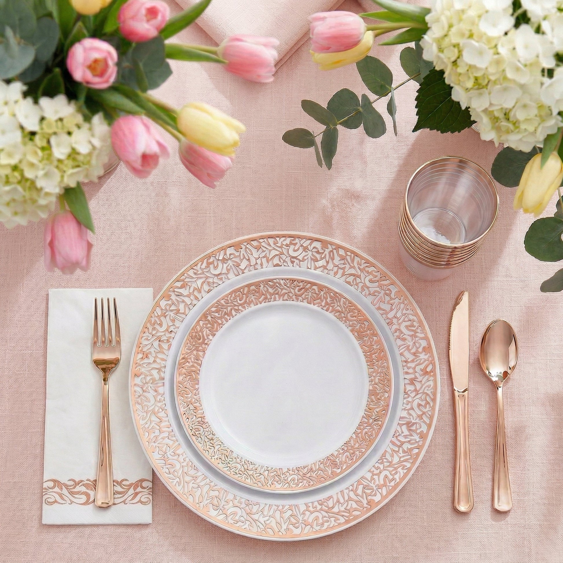 Bulk Dinnerware Sets | Plastic Tableware for Entrees, Salads | BPA Free | Restaurant Supply - EWT