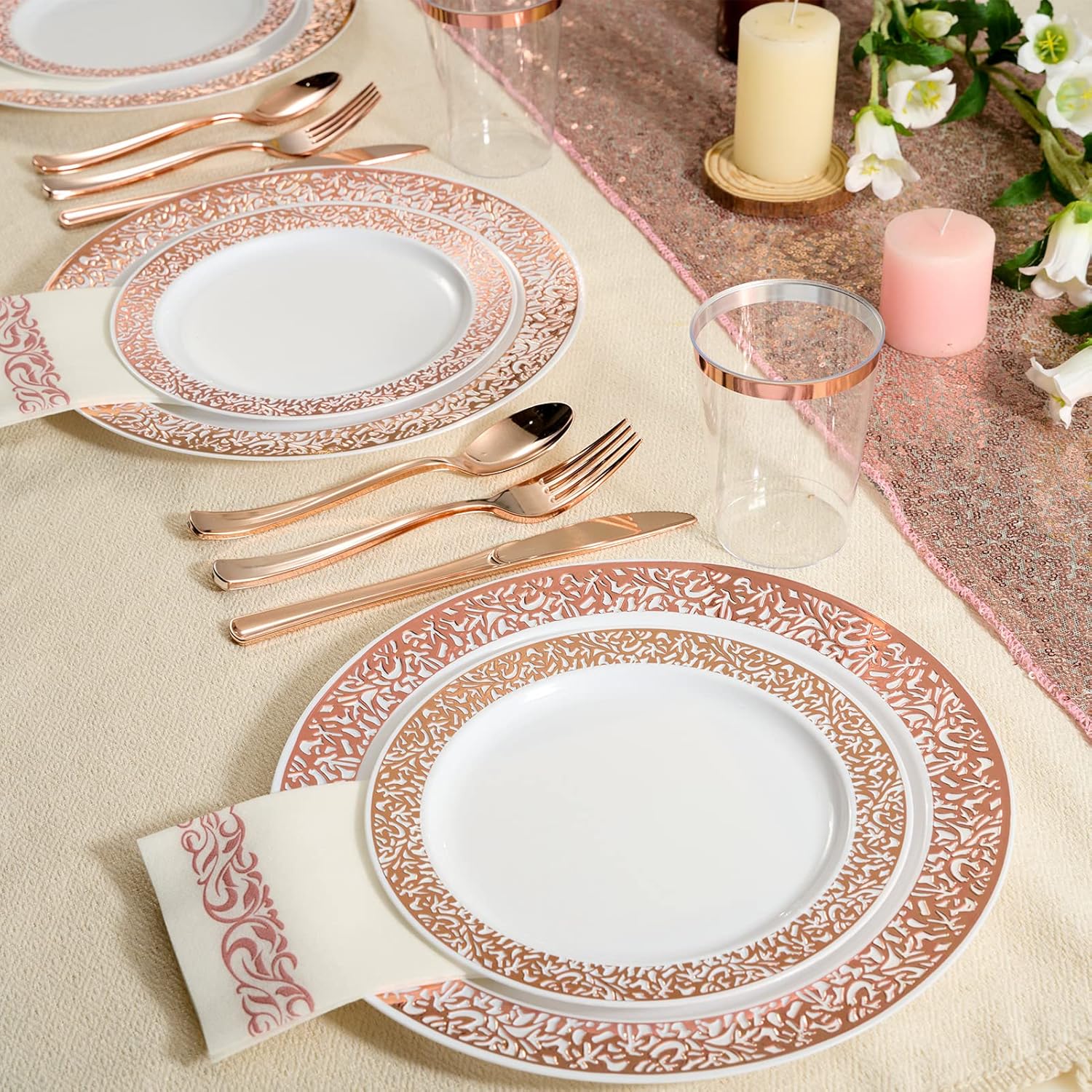Bulk Dinnerware Sets | Plastic Tableware for Entrees, Salads | BPA Free | Restaurant Supply - EWT