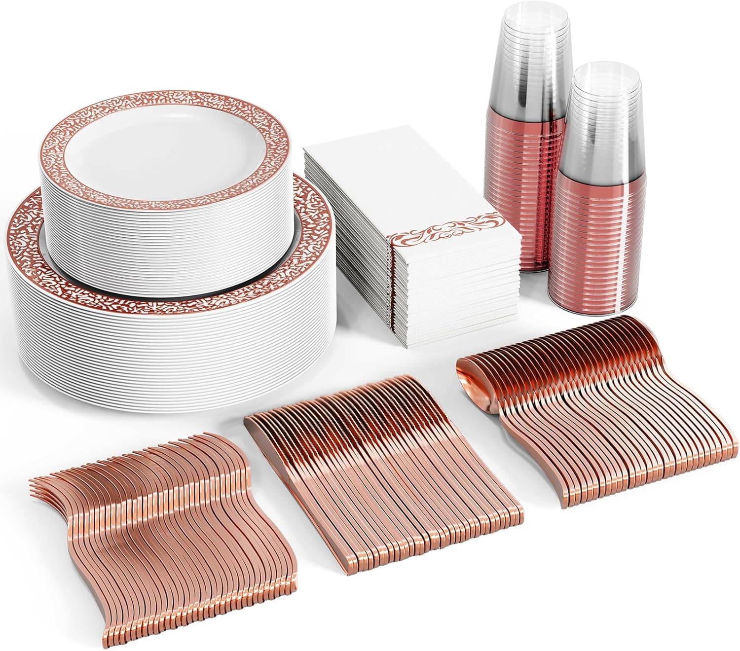 Bulk Dinnerware Sets | Plastic Tableware for Entrees, Salads | BPA Free | Restaurant Supply - EWT