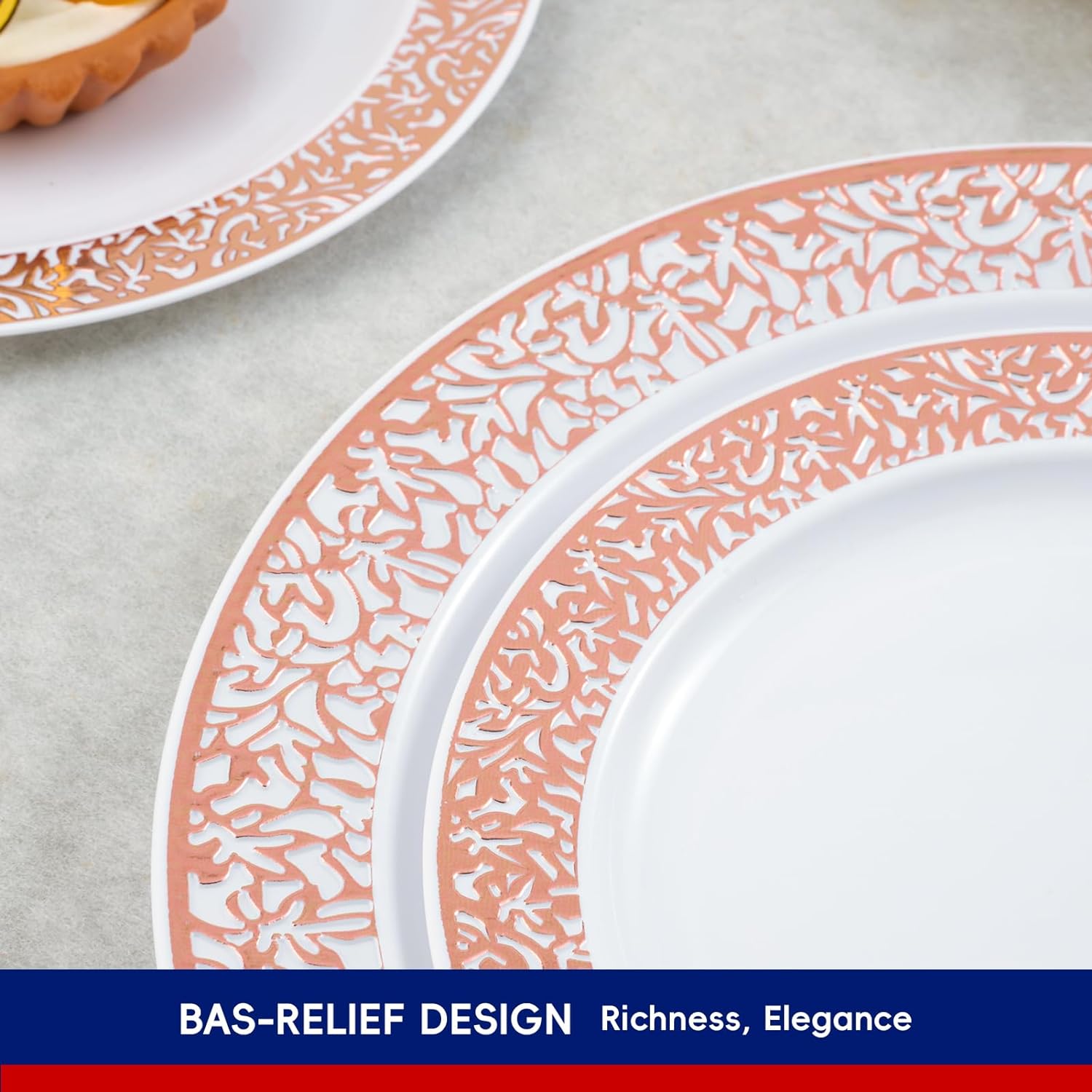 Bulk Disposable Dinnerware Sets | Plastic Plates for Burgers, Pasta, Cake | BPA Free, Recyclable | Restaurant Supply - EWT