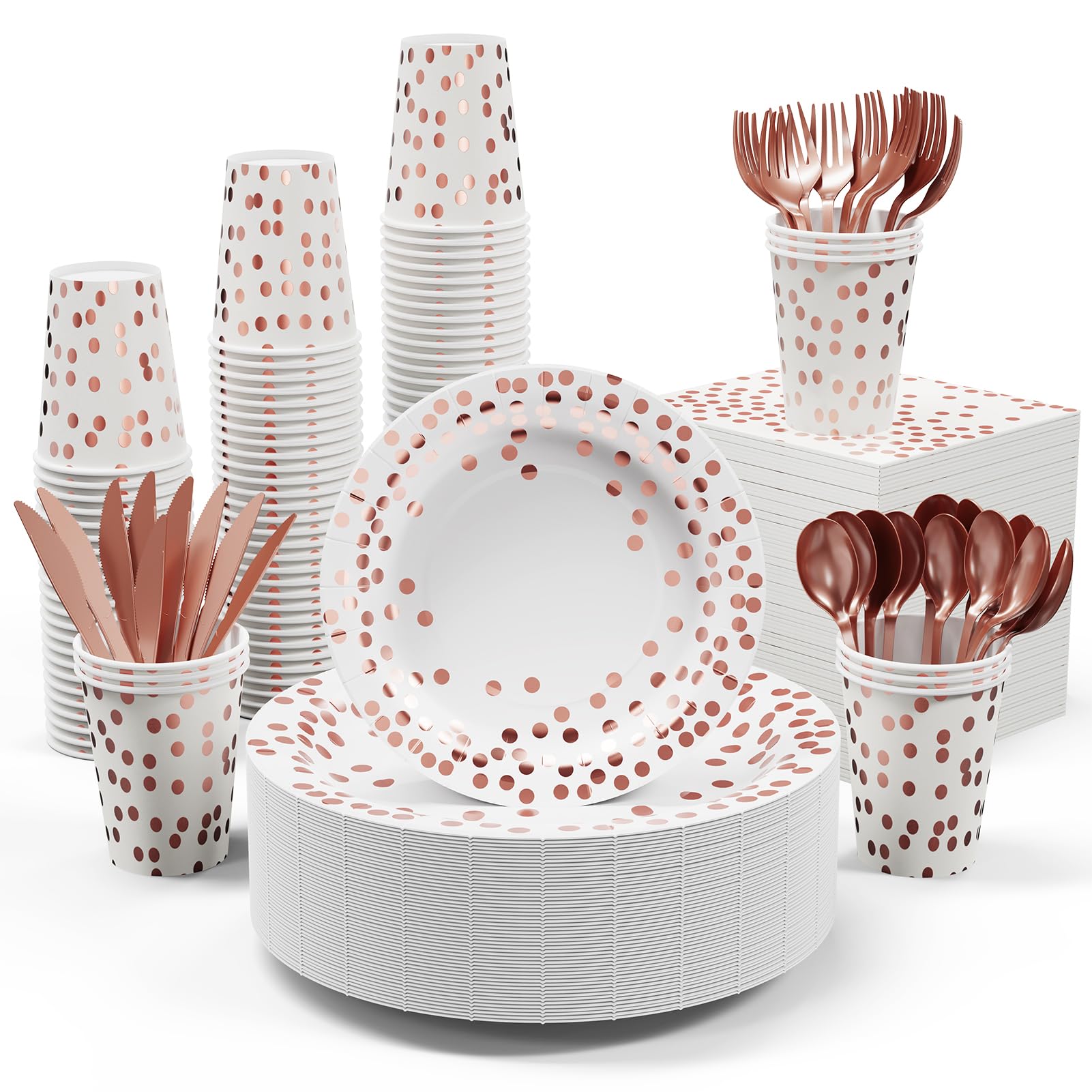Bulk Disposable Dinnerware Sets | Plastic Plates for Desserts, Beverages | BPA - Free | Case Restaurant Supply - EWT