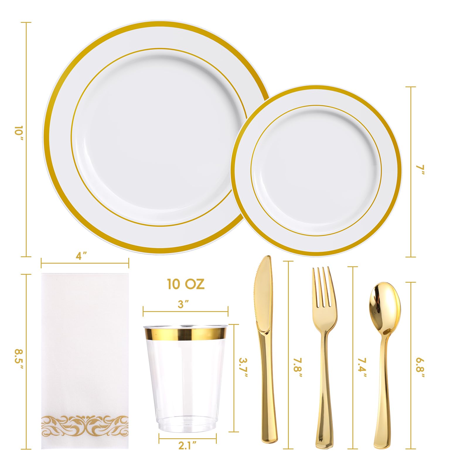 Bulk Disposable Dinnerware Sets | Plastic Tableware for Burgers, Pasta, Salads | BPA Free | Restaurant Supply - EWT