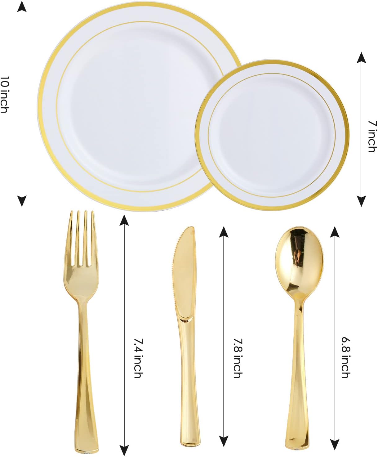 Bulk Disposable Dinnerware Sets | Plastic Tableware for Burgers, Pasta, Salads | BPA Free | Restaurant Supply - EWT