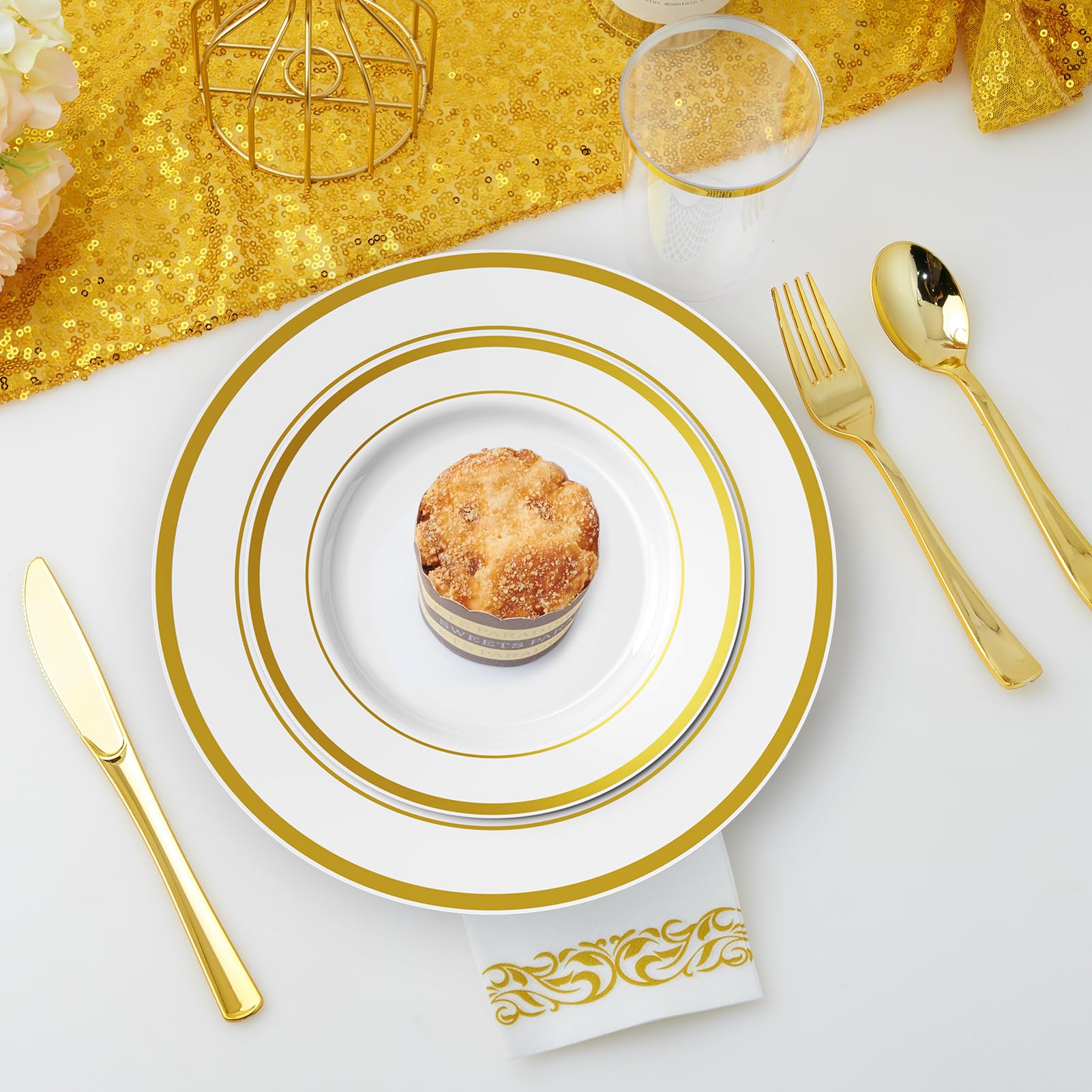 Bulk Disposable Dinnerware Sets | Plastic Tableware for Burgers, Pasta, Salads | BPA Free | Restaurant Supply - EWT