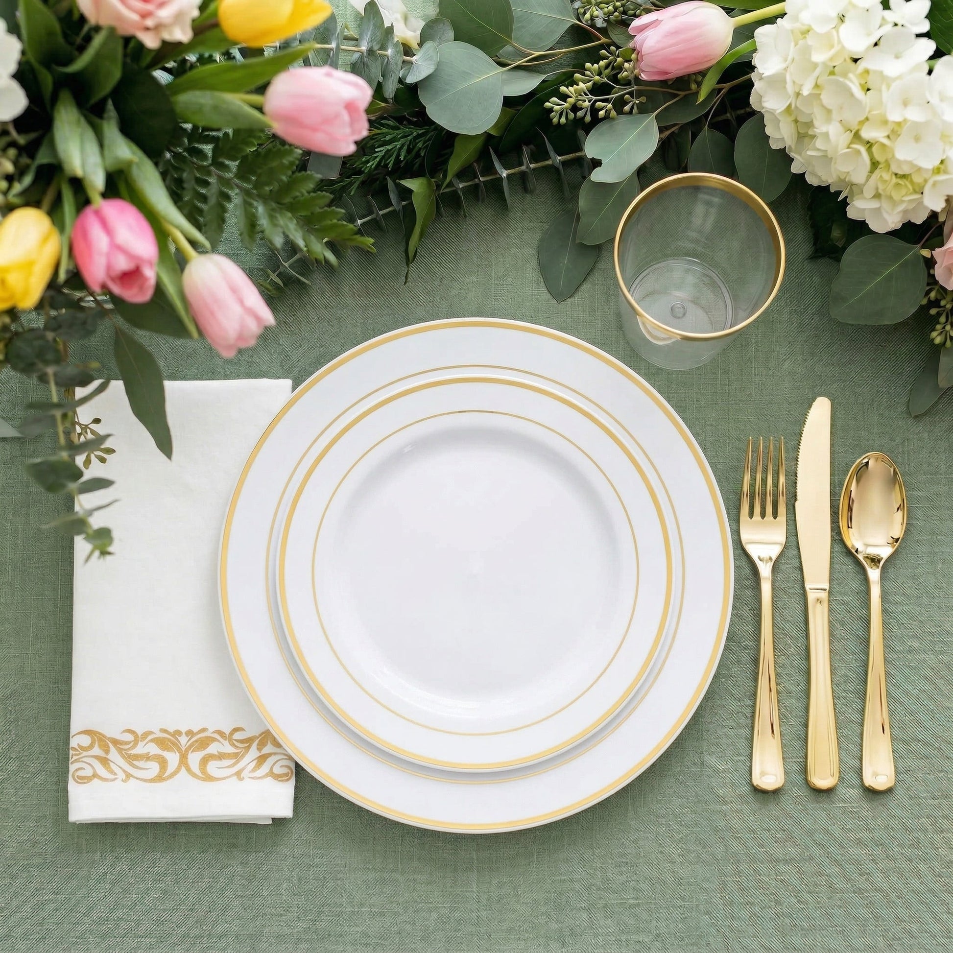 Bulk Disposable Dinnerware Sets | Plastic Tableware for Burgers, Pasta, Salads | BPA Free | Restaurant Supply - EWT