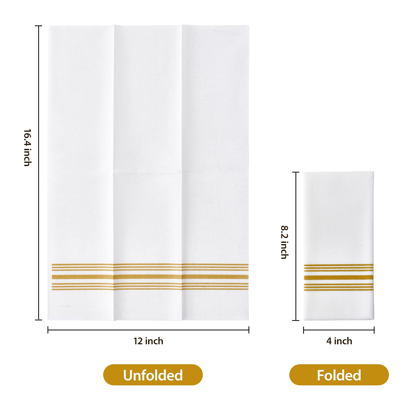 Bulk Disposable Hand Towels | Paper Guest Napkins for Sushi, Seafood | Hotel Supply - EWT