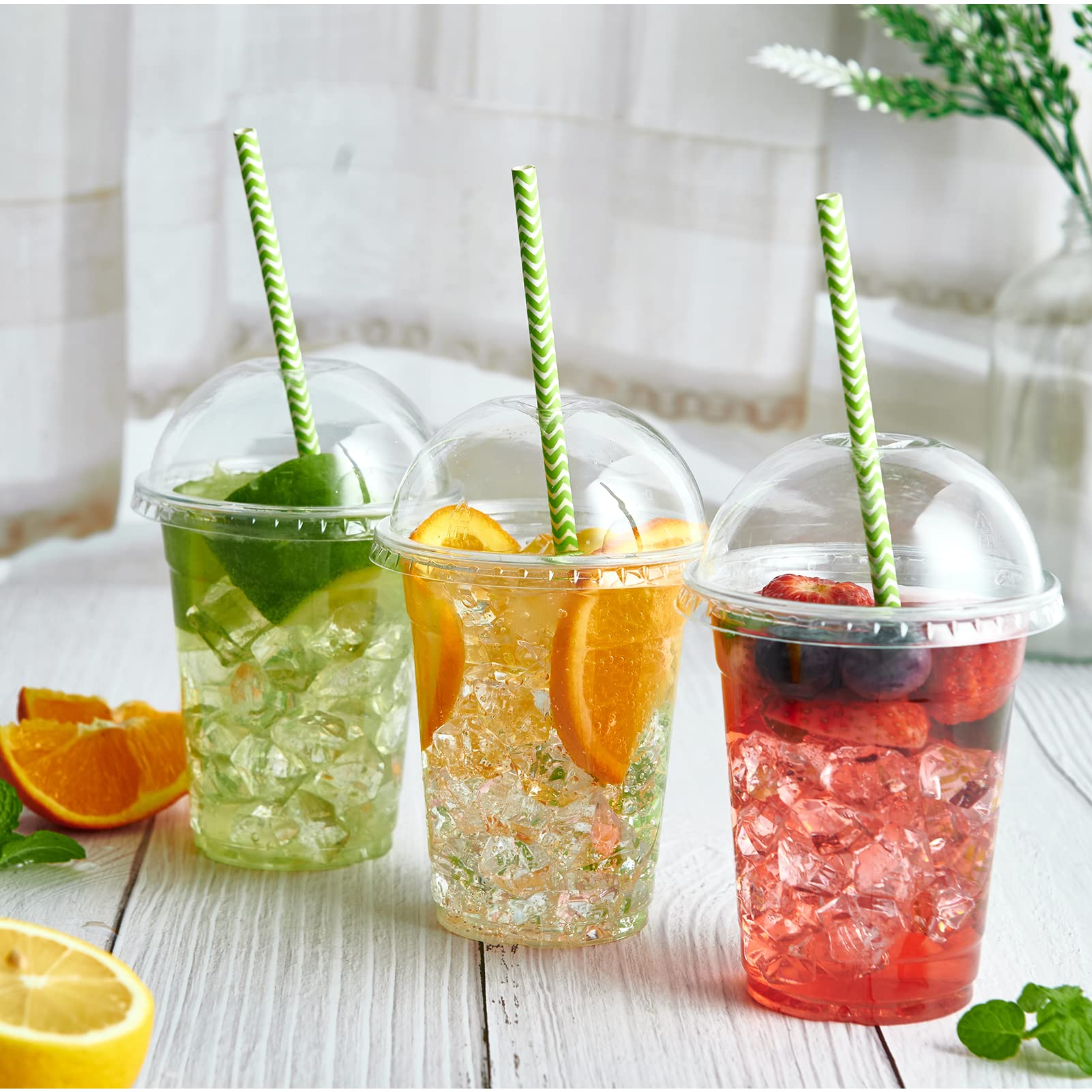 Bulk Parfait Cups with Lids | Plastic Dessert Containers for Ice Cream, Smoothies | Restaurant Supply - EWT