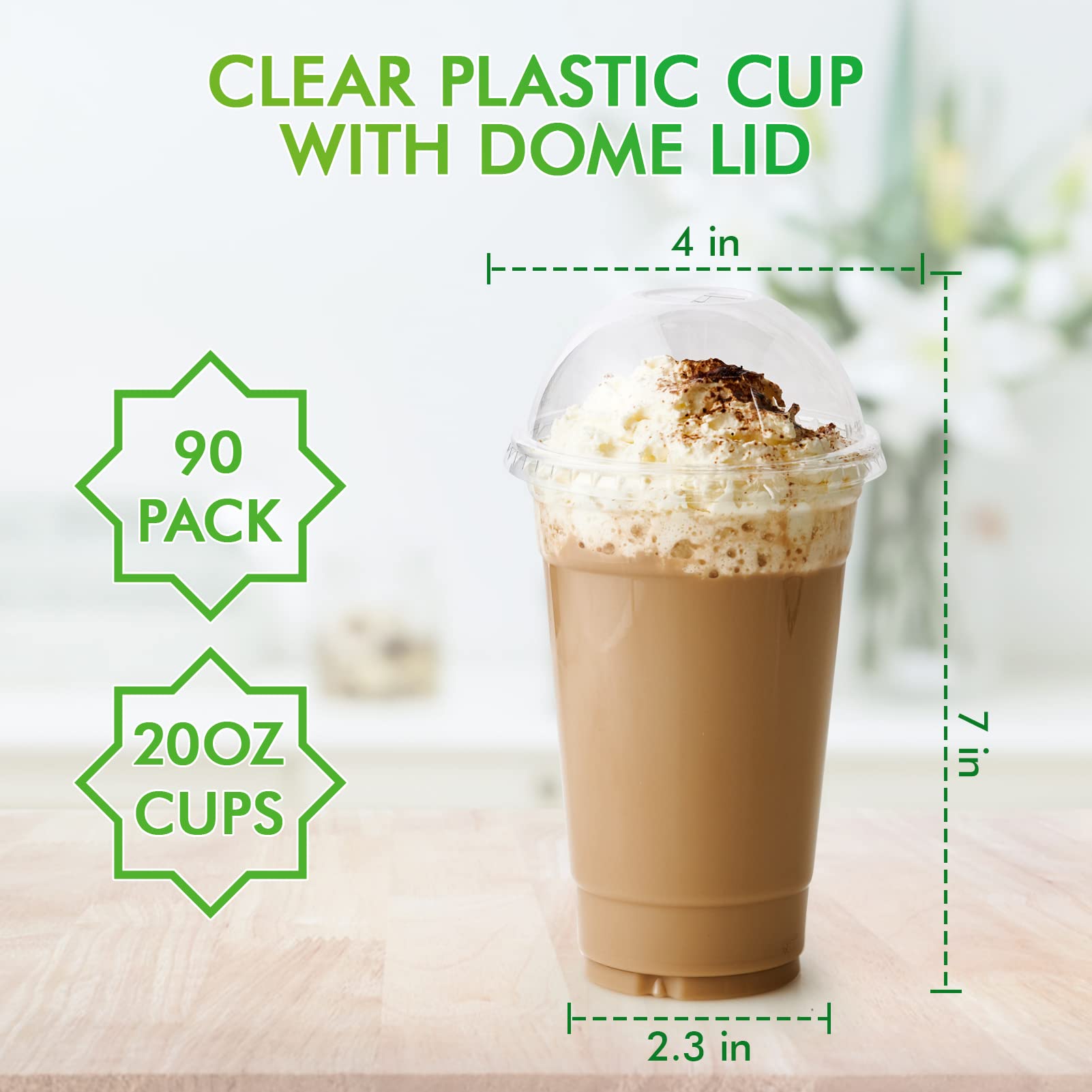 Bulk Parfait Cups with Lids | Plastic Dessert Containers for Ice Cream, Smoothies | Restaurant Supply - EWT