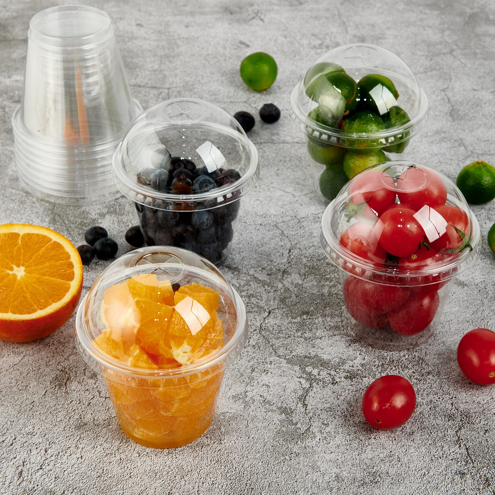 Bulk Parfait Cups with Lids | Plastic Dessert Containers for Ice Cream, Smoothies | Restaurant Supply - EWT