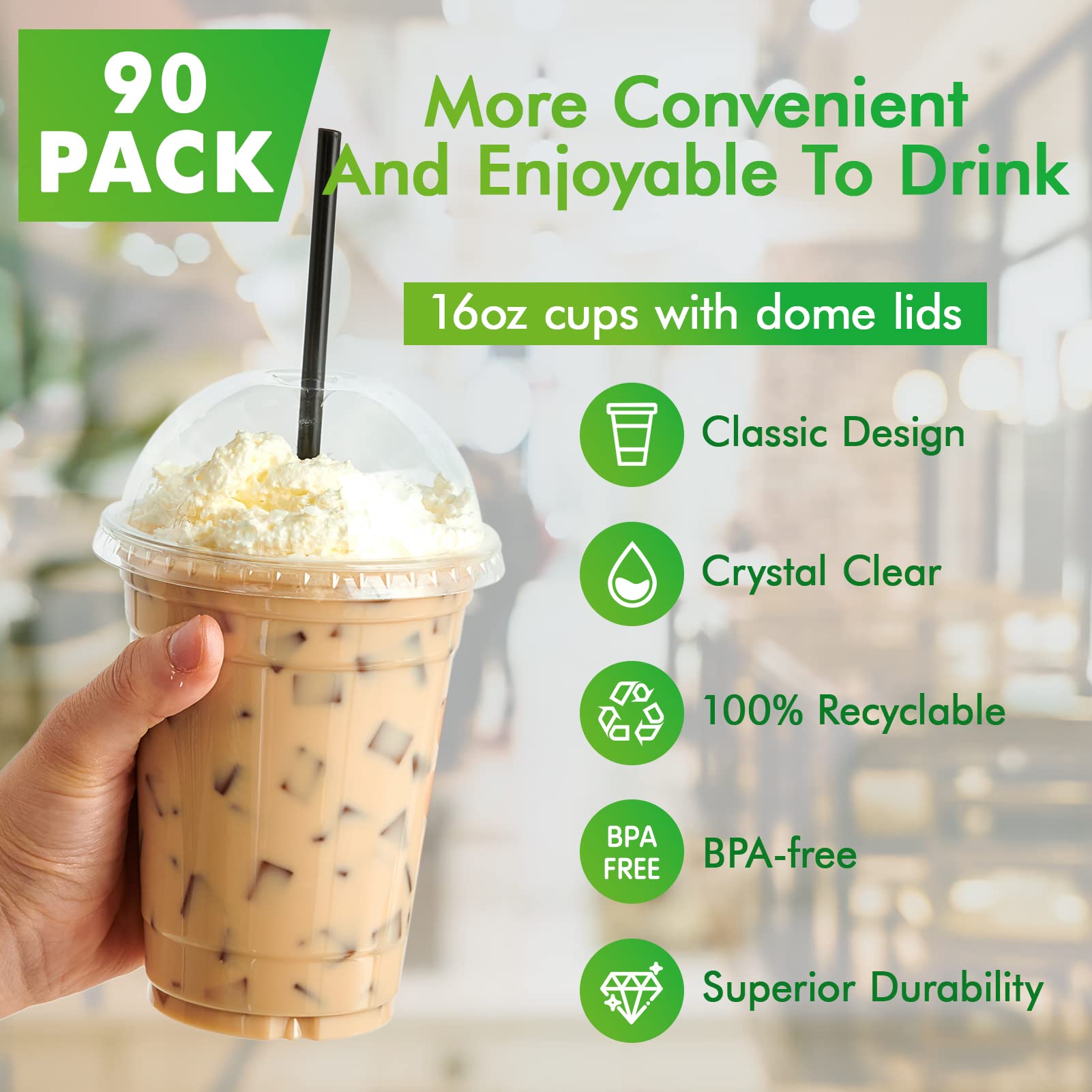 Bulk Parfait Cups with Lids | Plastic Dessert Containers for Ice Cream, Smoothies | Restaurant Supply - EWT