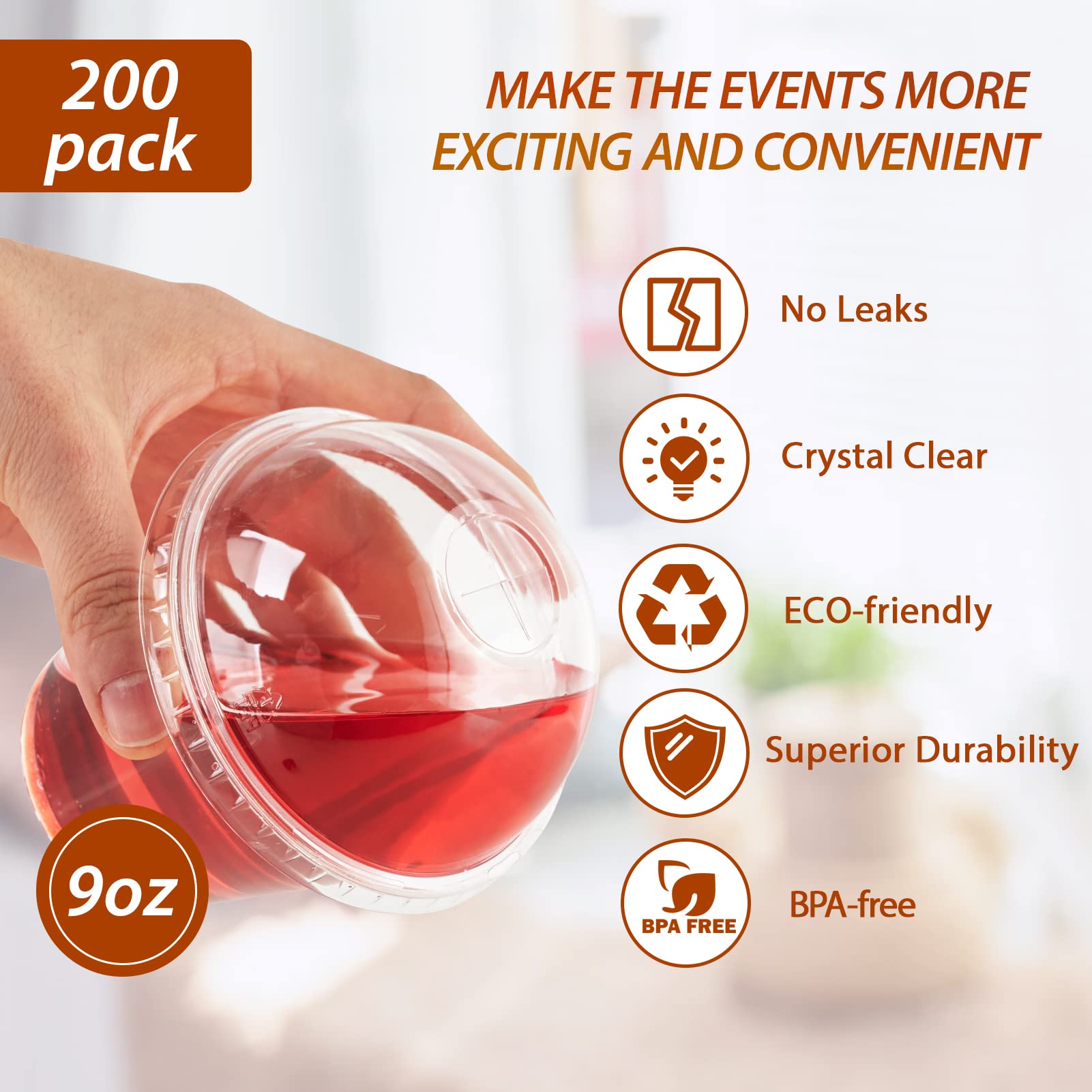 Bulk Parfait Cups with Lids | Plastic Dessert Containers for Ice Cream, Smoothies | Restaurant Supply - EWT