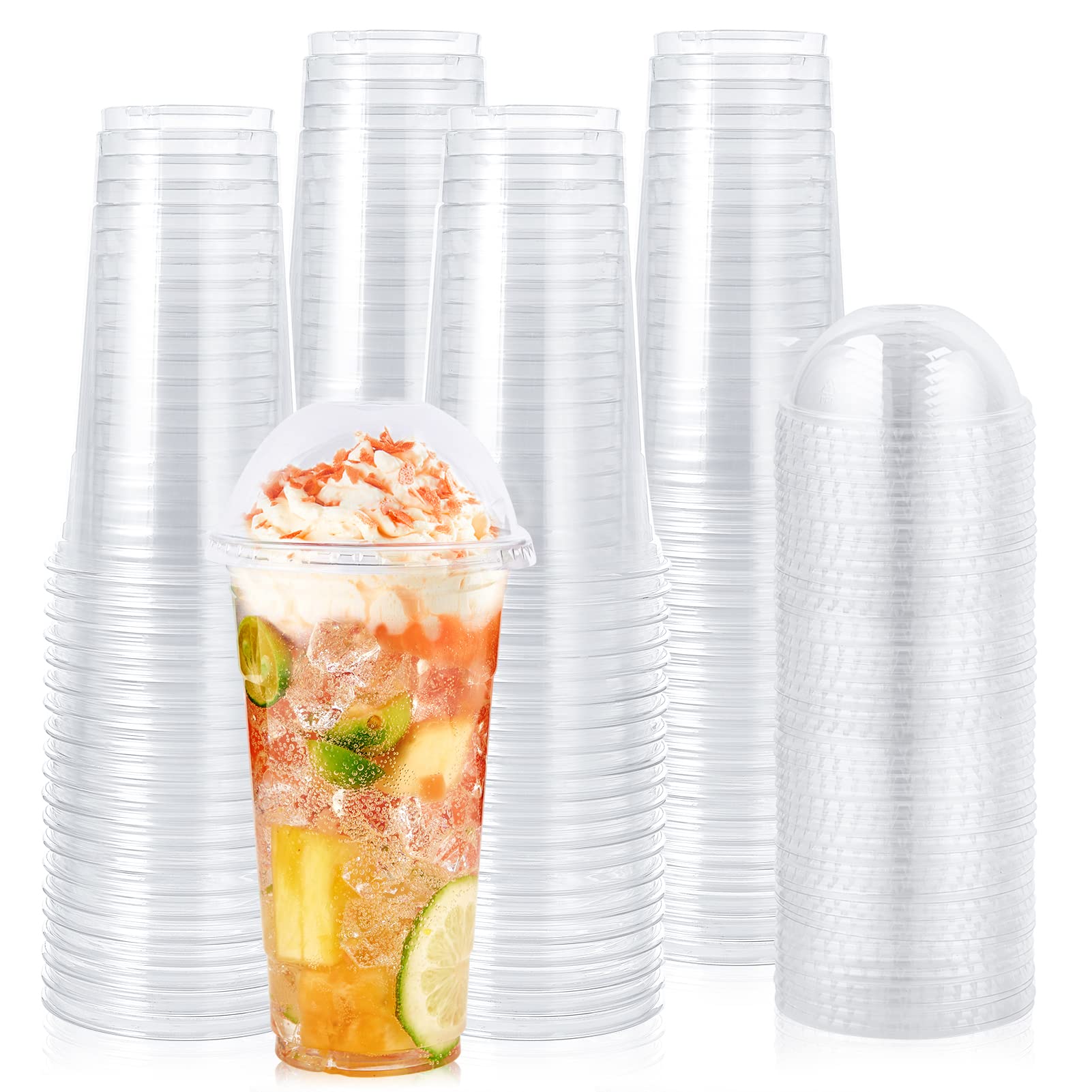 Bulk Parfait Cups with Lids | Plastic Dessert Containers for Ice Cream, Smoothies | Restaurant Supply - EWT