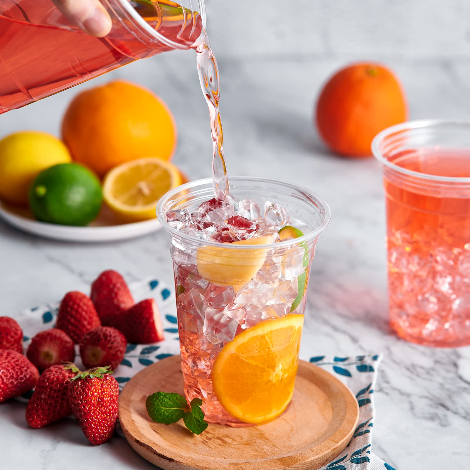 Bulk Parfait Cups with Lids | Plastic Dessert Containers for Ice Cream, Smoothies | Restaurant Supply - EWT