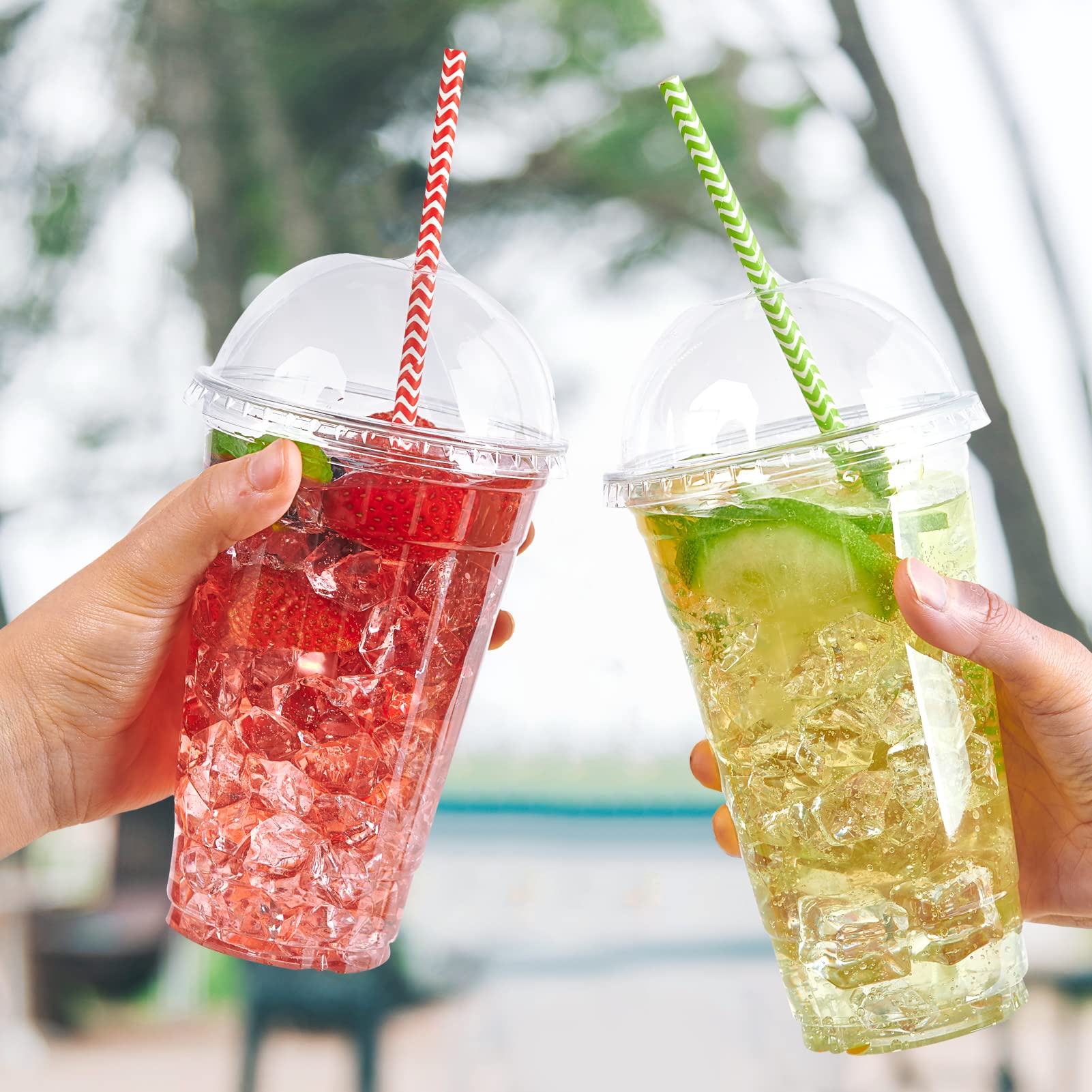 Bulk Parfait Cups with Lids | Plastic Dessert Containers for Ice Cream, Smoothies | Restaurant Supply - EWT