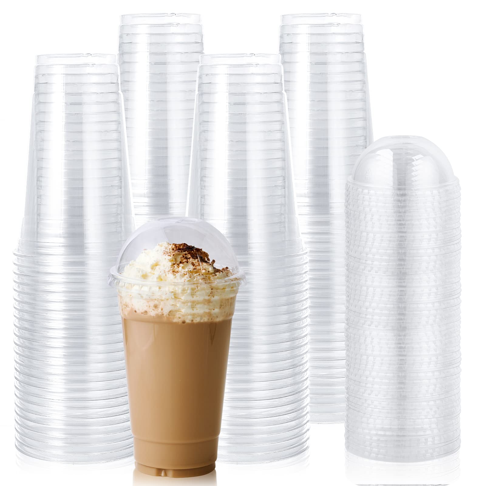 Bulk Parfait Cups with Lids | Plastic Dessert Containers for Ice Cream, Smoothies | Restaurant Supply - EWT