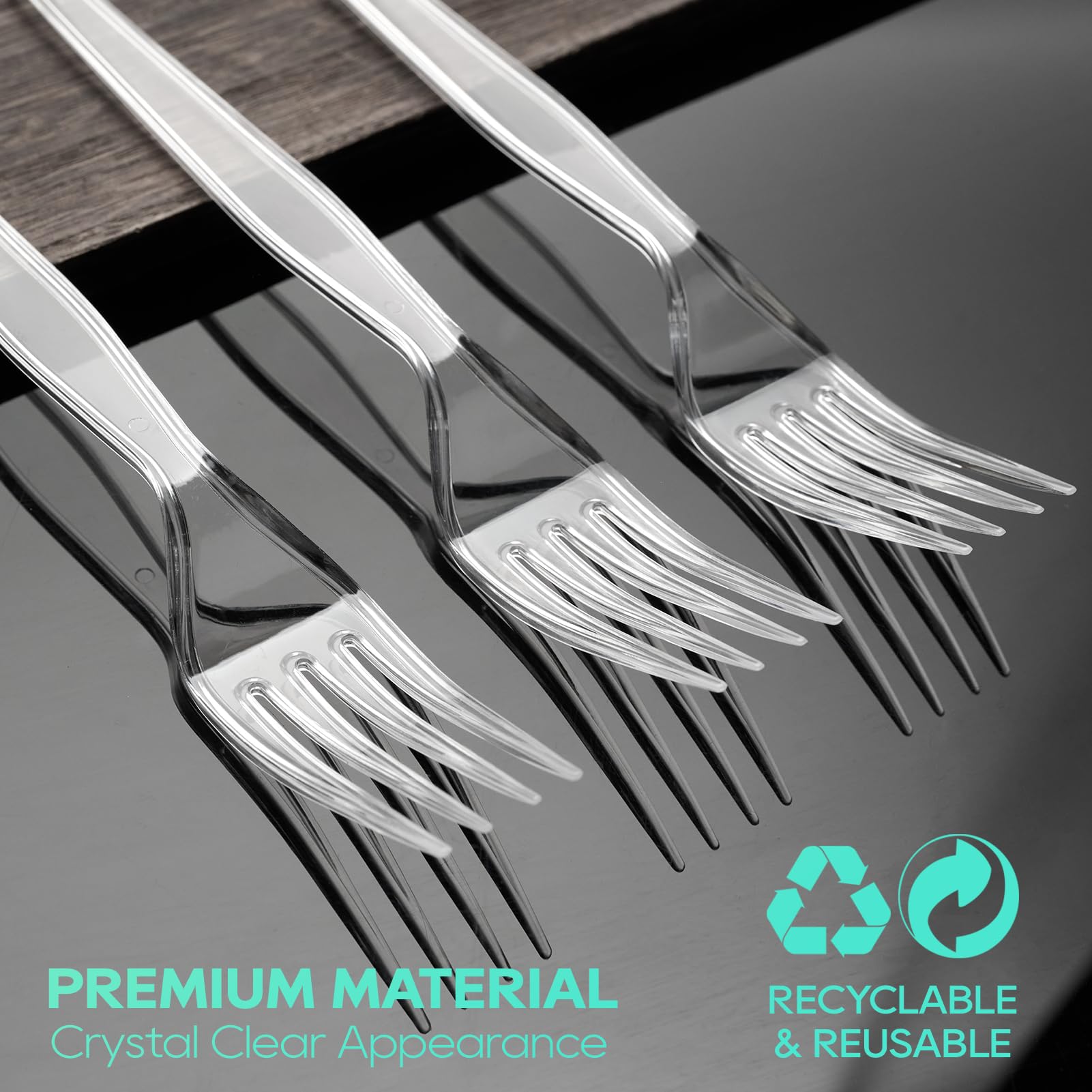 Bulk Plastic Cutlery | Clear Plastic Utensils for Soups, Salads | BPA - Free | Case Restaurant Supply - EWT