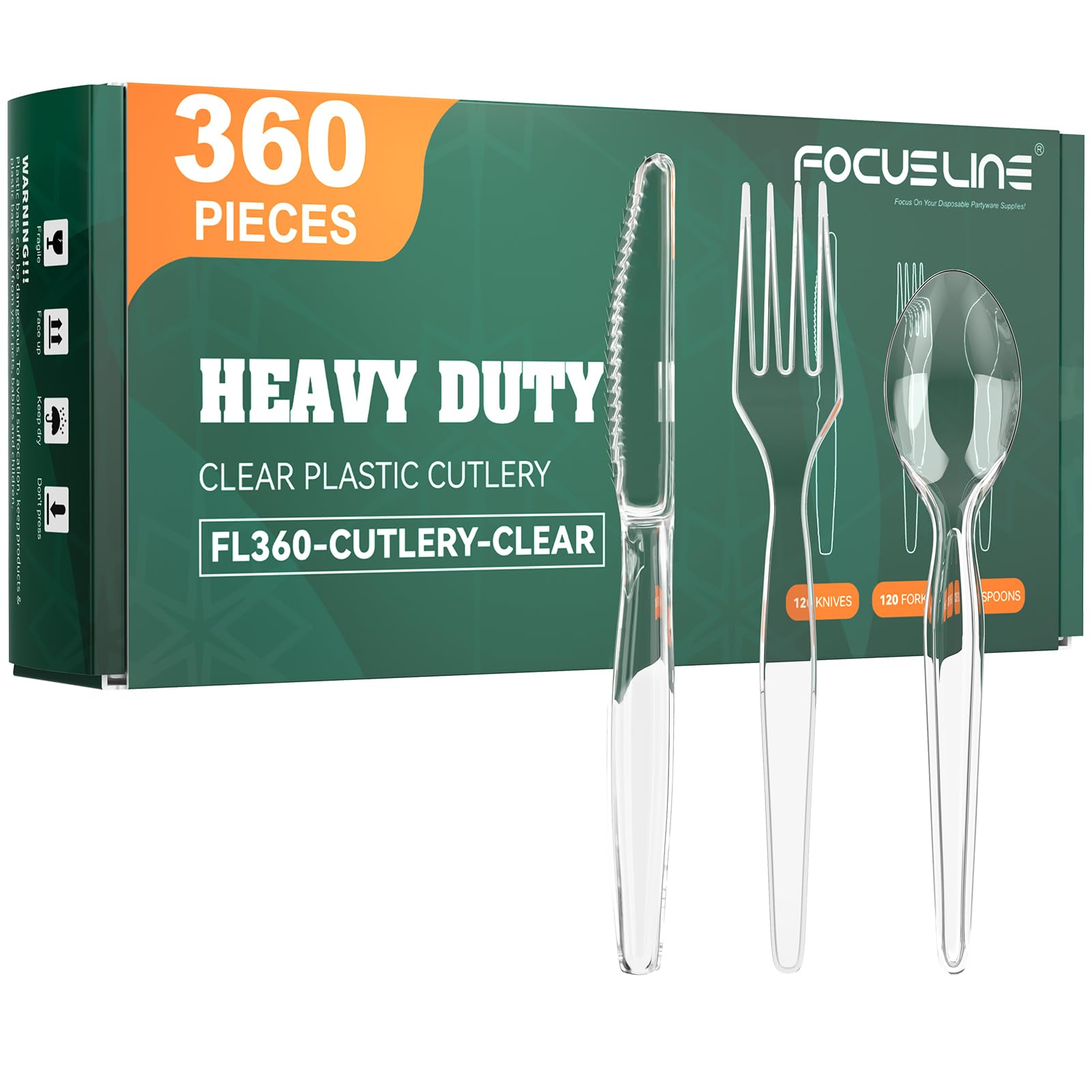 Bulk Plastic Cutlery | Clear Plastic Utensils for Soups, Salads | BPA - Free | Case Restaurant Supply - EWT