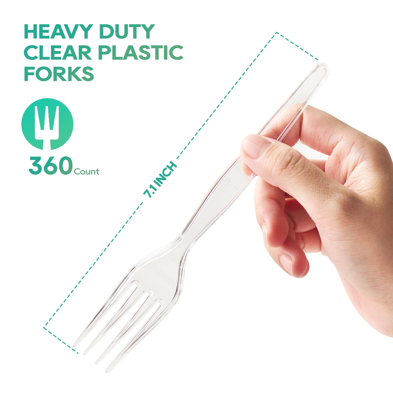 Bulk Plastic Cutlery | Clear Plastic Utensils for Soups, Salads | BPA - Free | Case Restaurant Supply - EWT