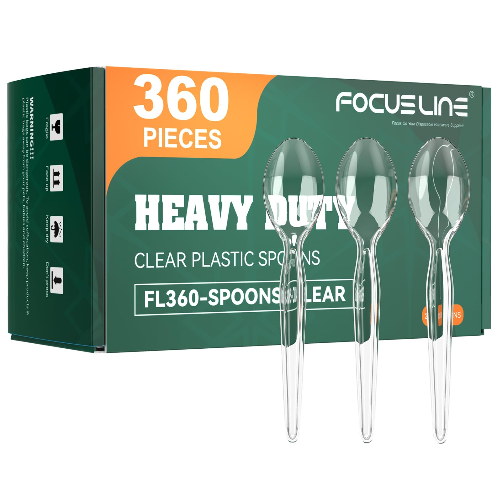 Bulk Plastic Cutlery | Clear Plastic Utensils for Soups, Salads | BPA - Free | Case Restaurant Supply - EWT