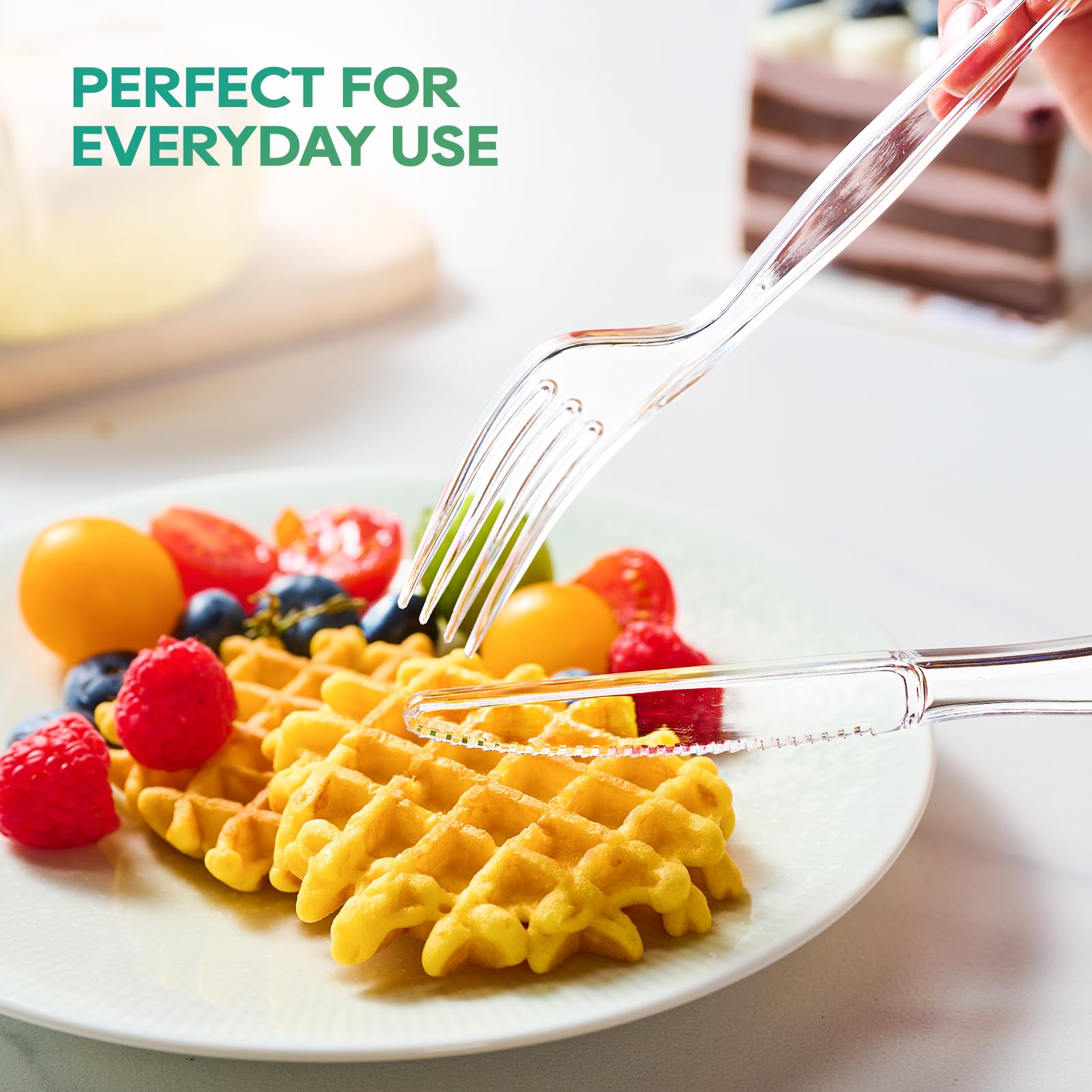 Bulk Plastic Cutlery | Clear Plastic Utensils for Soups, Salads | BPA - Free | Case Restaurant Supply - EWT