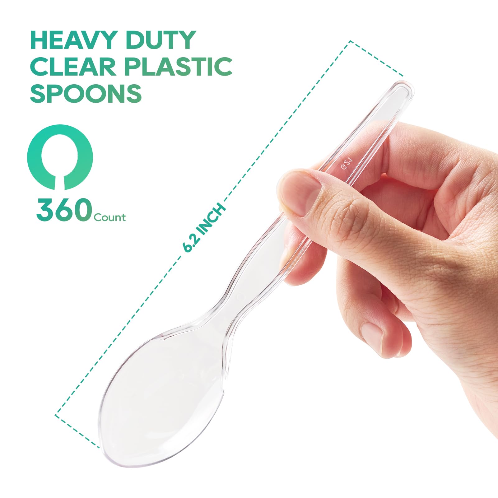Bulk Plastic Cutlery | Clear Plastic Utensils for Soups, Salads | BPA - Free | Case Restaurant Supply - EWT