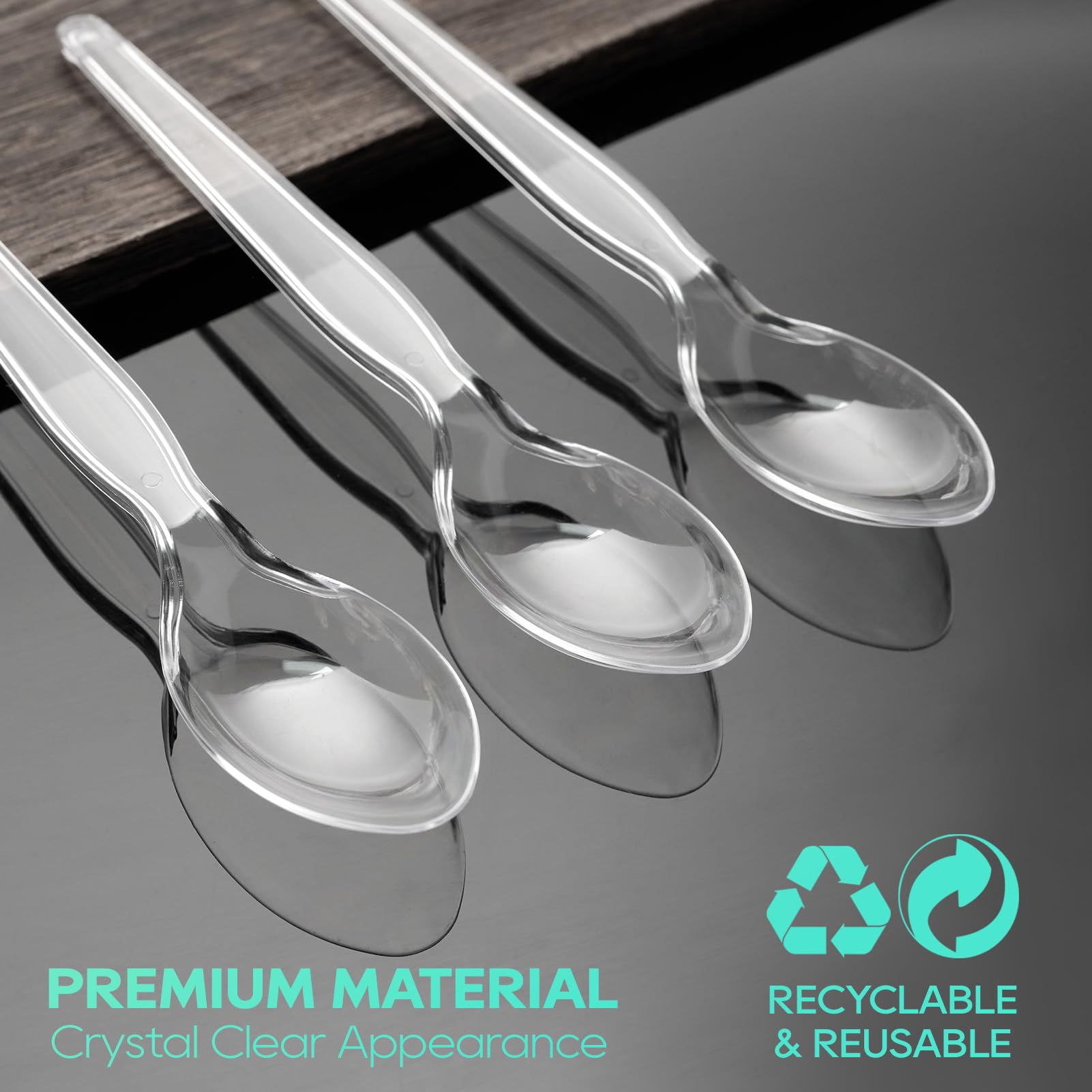 Bulk Plastic Cutlery | Clear Plastic Utensils for Soups, Salads | BPA - Free | Case Restaurant Supply - EWT