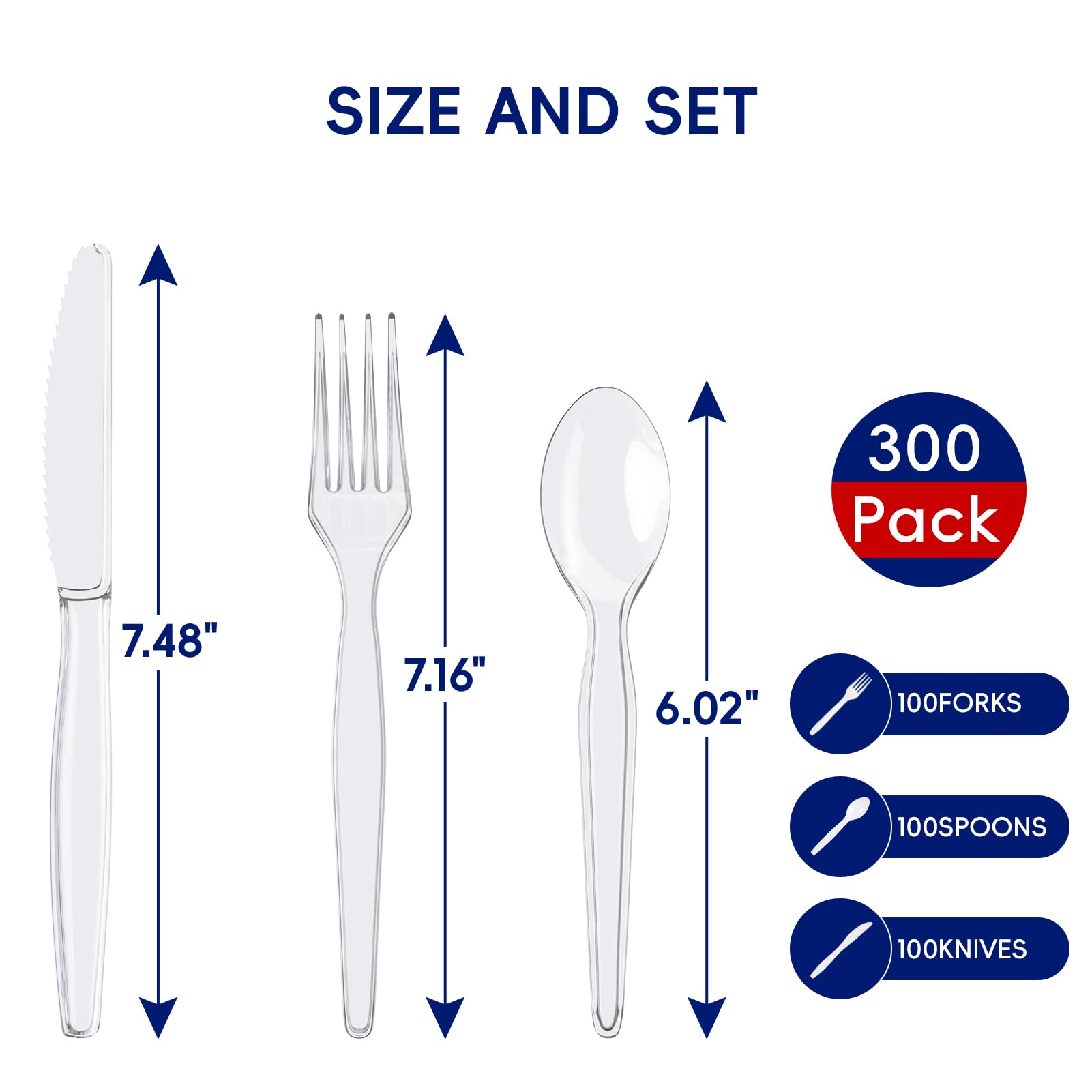 Bulk Plastic Cutlery & Sets | Clear Disposable Utensils for Soup, Ice Cream | Heat Resistant | Restaurant Supply - EWT