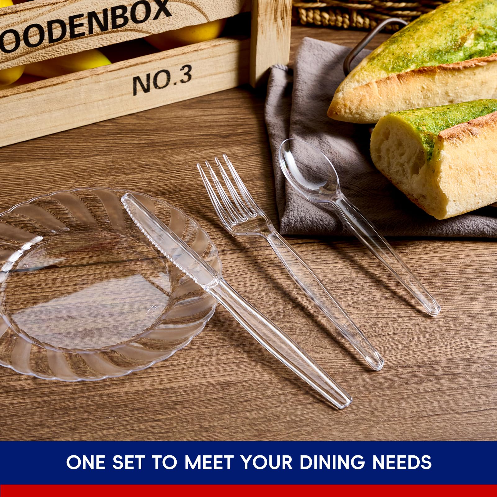 Bulk Plastic Cutlery & Sets | Clear Disposable Utensils for Soup, Ice Cream | Heat Resistant | Restaurant Supply - EWT