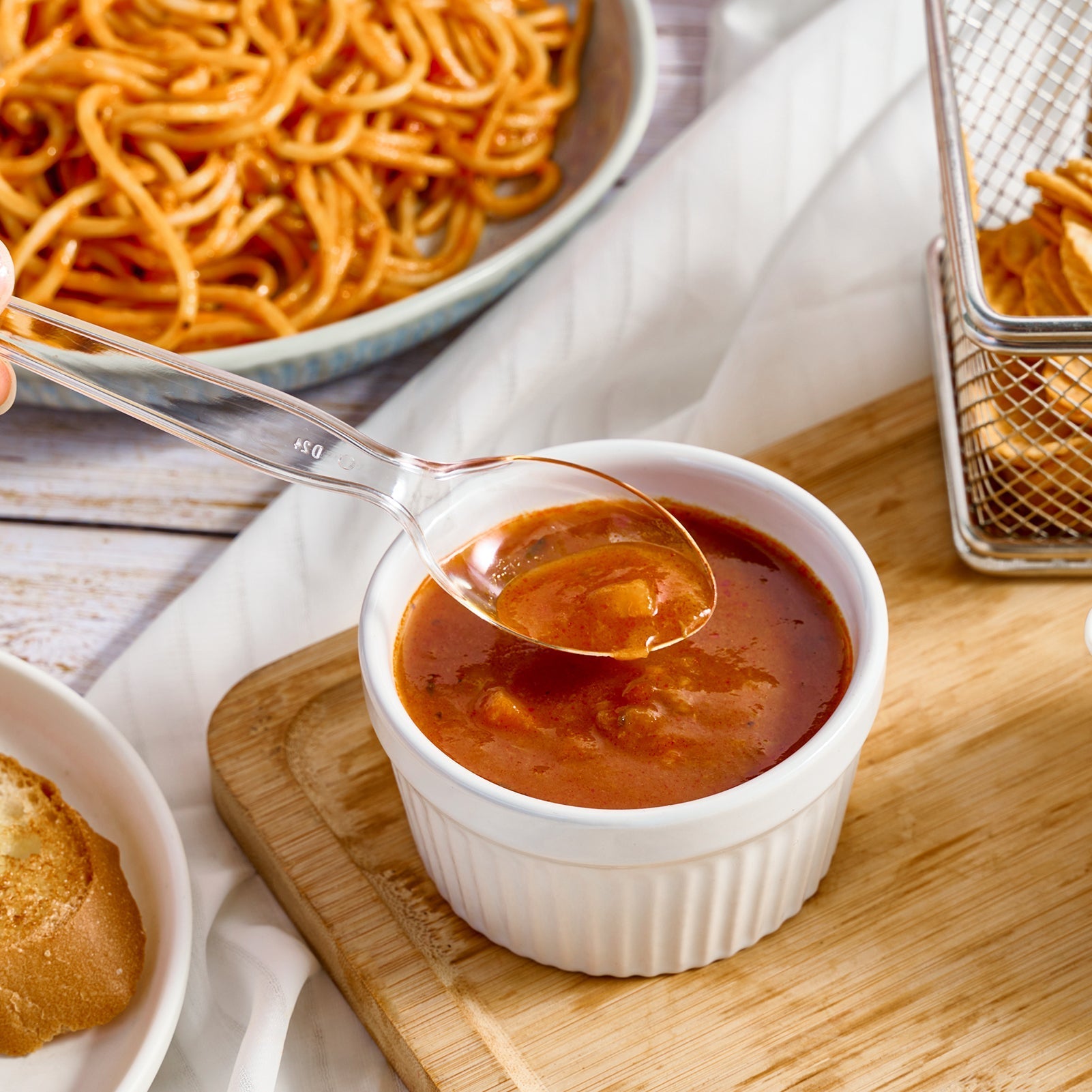 Bulk Plastic Cutlery & Sets | Clear Disposable Utensils for Soup, Ice Cream | Heat Resistant | Restaurant Supply - EWT