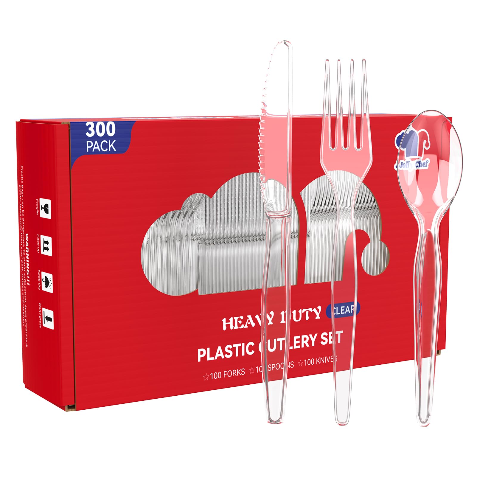 Bulk Plastic Cutlery & Sets | Clear Disposable Utensils for Soup, Ice Cream | Heat Resistant | Restaurant Supply - EWT