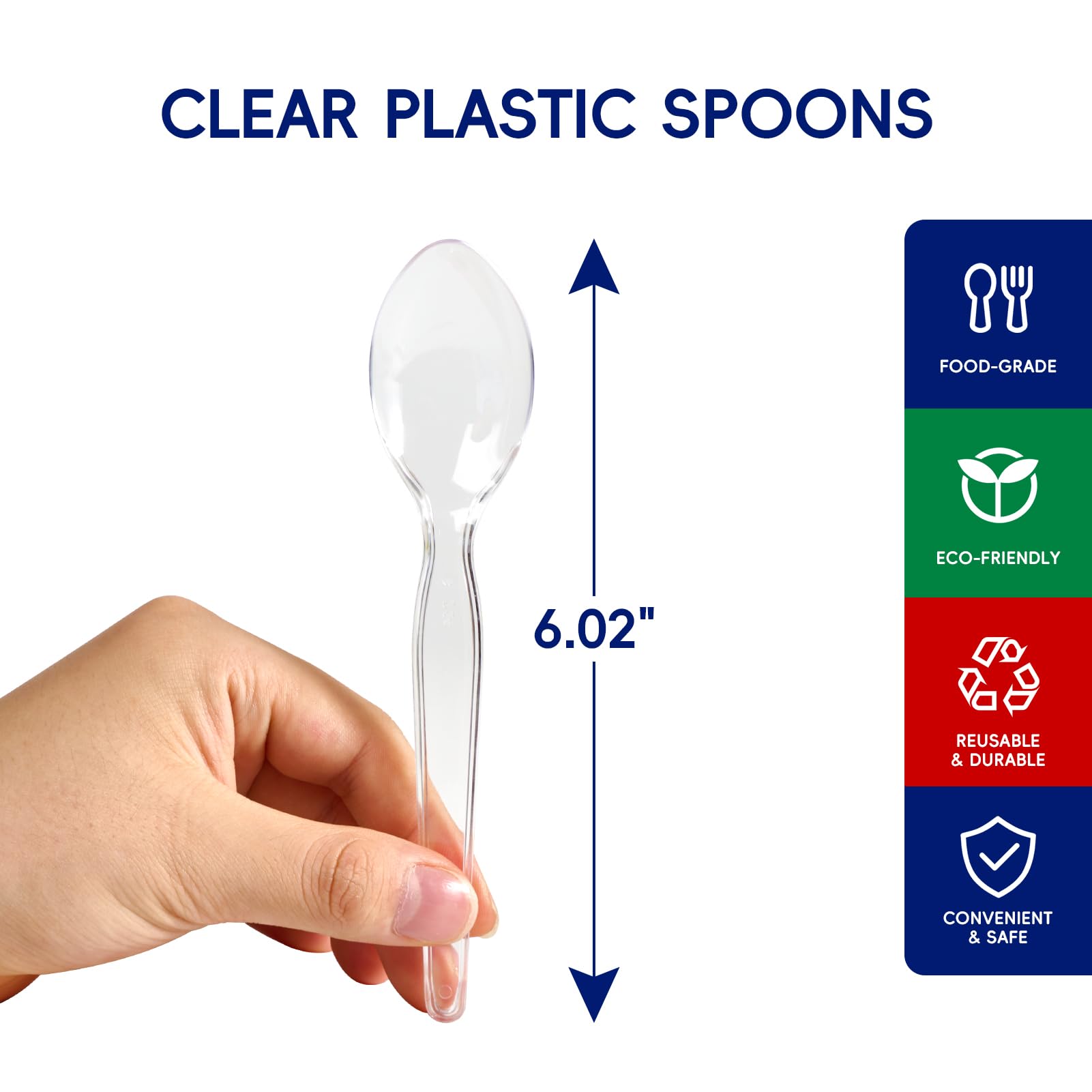 Bulk Plastic Cutlery & Sets | Clear Disposable Utensils for Soup, Ice Cream | Heat Resistant | Restaurant Supply - EWT