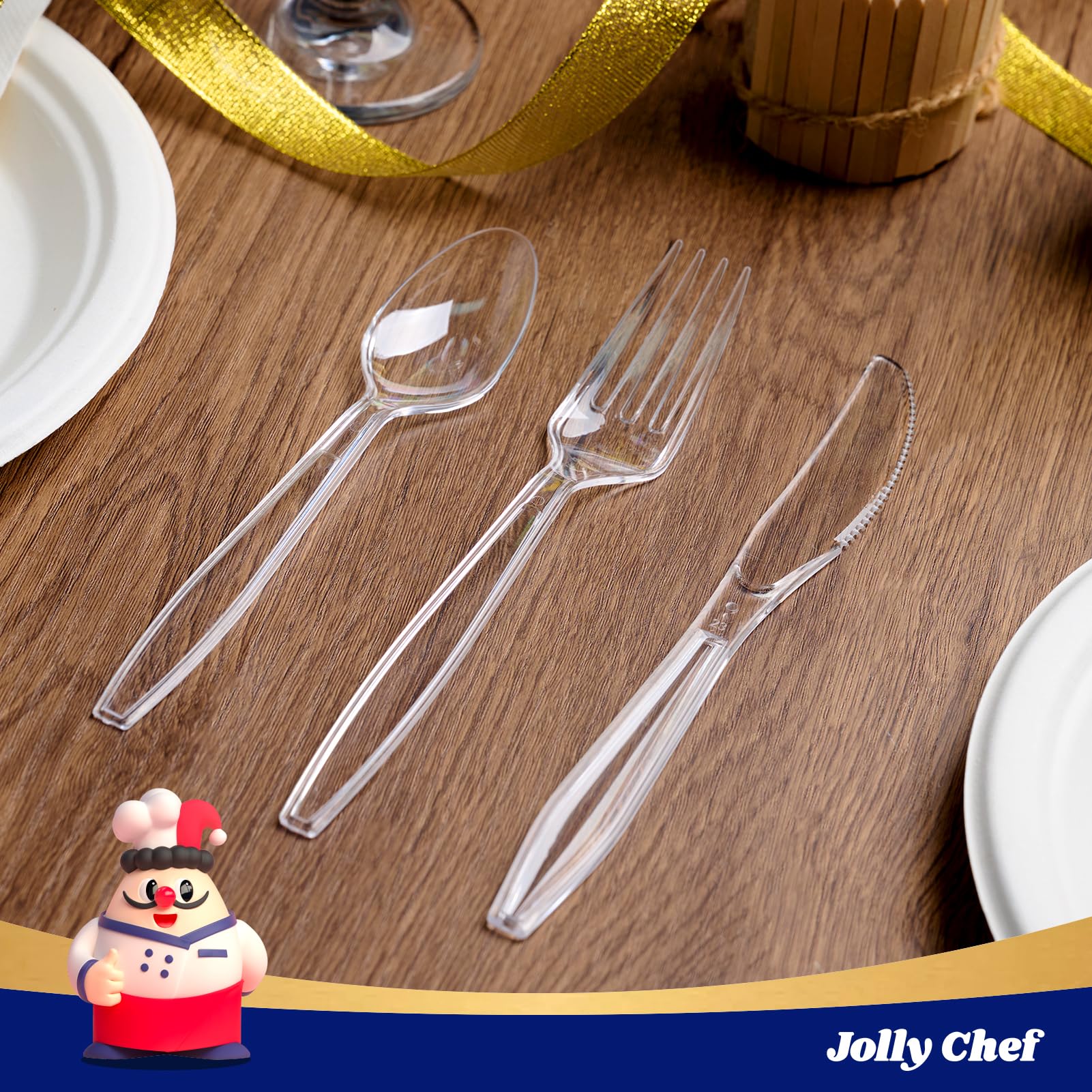 Bulk Plastic Flatware | Disposable Cutlery for Pasta, Desserts, Fruits | Food - Grade Heat Resistant | Restaurant Supply - EWT
