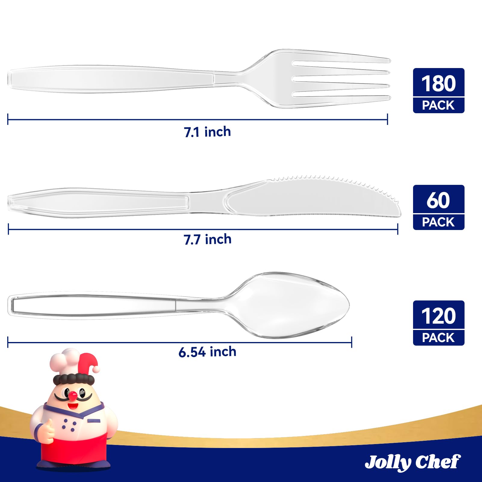 Bulk Plastic Flatware | Disposable Cutlery for Pasta, Desserts, Fruits | Food - Grade Heat Resistant | Restaurant Supply - EWT