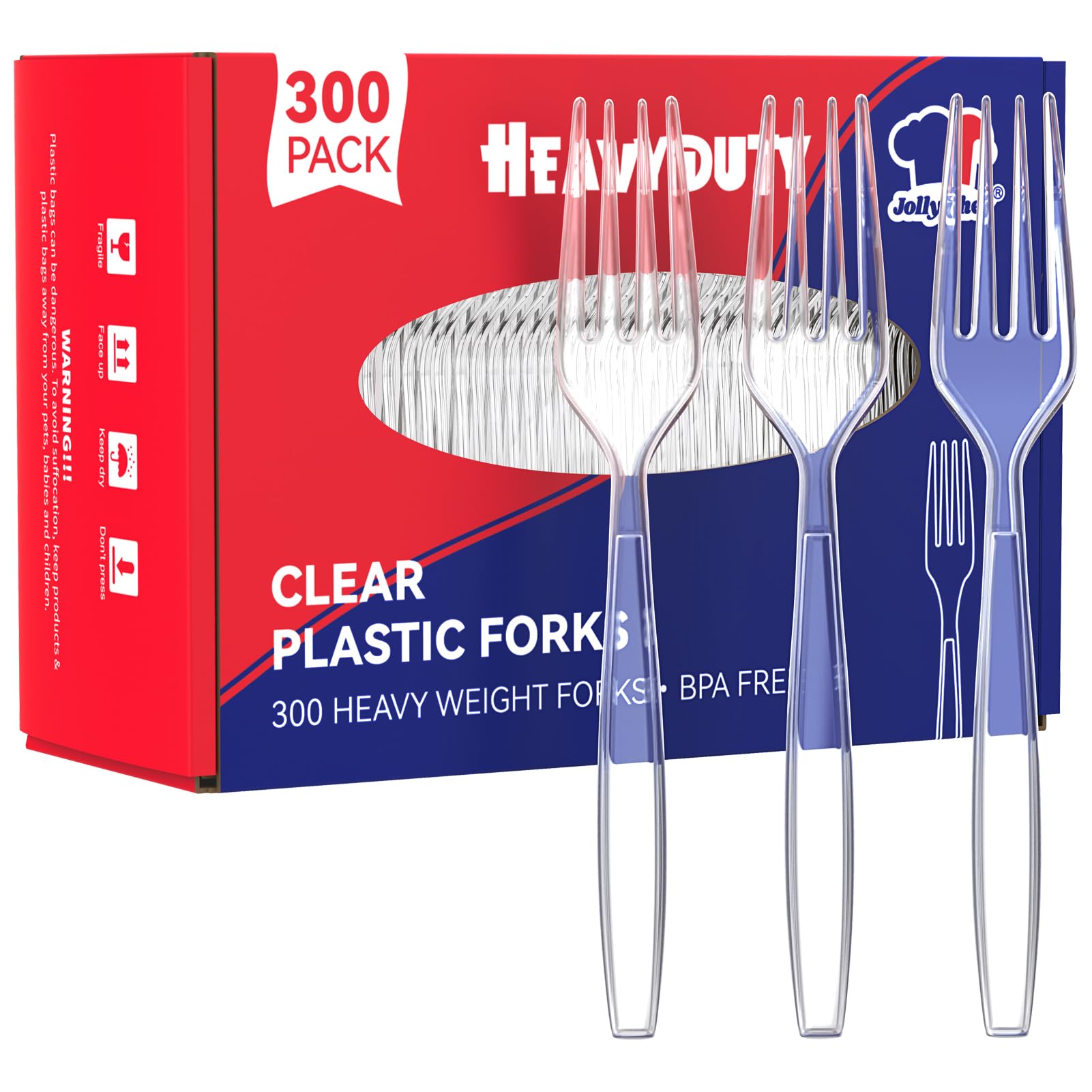 Bulk Plastic Flatware | Disposable Cutlery for Pasta, Desserts, Fruits | Food - Grade Heat Resistant | Restaurant Supply - EWT