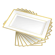 Bulk Plastic Serving Trays | Serving Platters for Appetizers, Desserts, Fruits, Salads | BPA - Free | Restaurant Supply - EWT