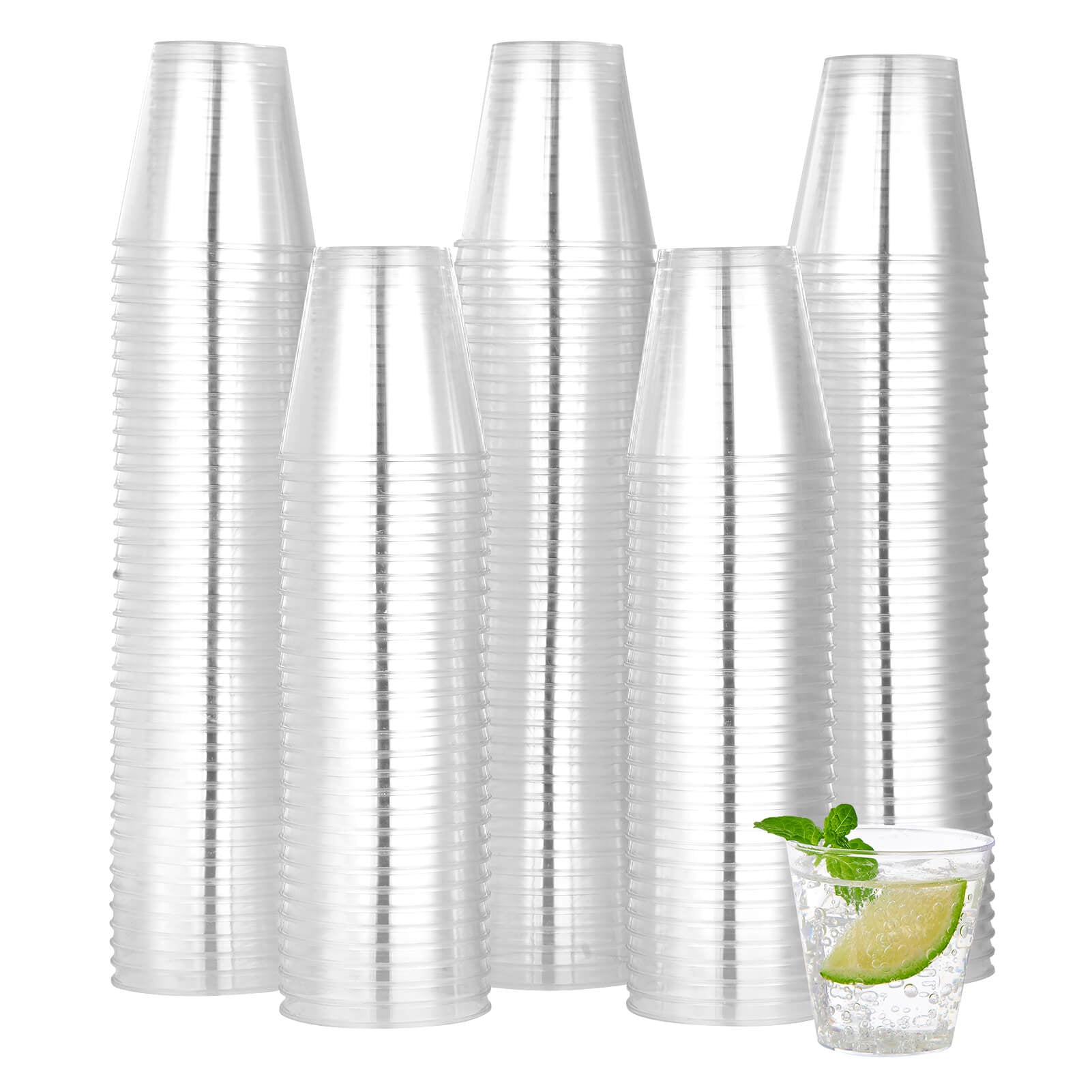 Bulk Plastic Shot Glasses | Case Tasting Cups for Whiskey, Wine Tasting, Food Samples | Food - Grade | Restaurant Supply - EWT