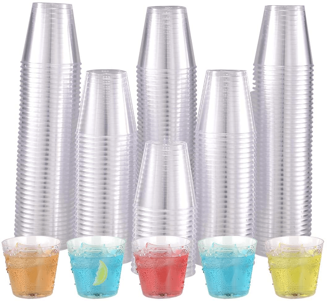 Bulk Plastic Shot Glasses | Case Tasting Cups for Whiskey, Wine Tasting, Food Samples | Food - Grade | Restaurant Supply - EWT