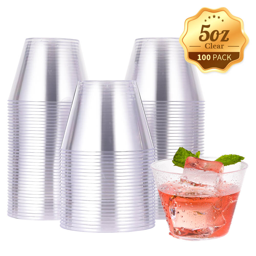 Bulk Plastic Shot Glasses | Case Tasting Cups for Whiskey, Wine Tasting, Food Samples | Food - Grade | Restaurant Supply - EWT