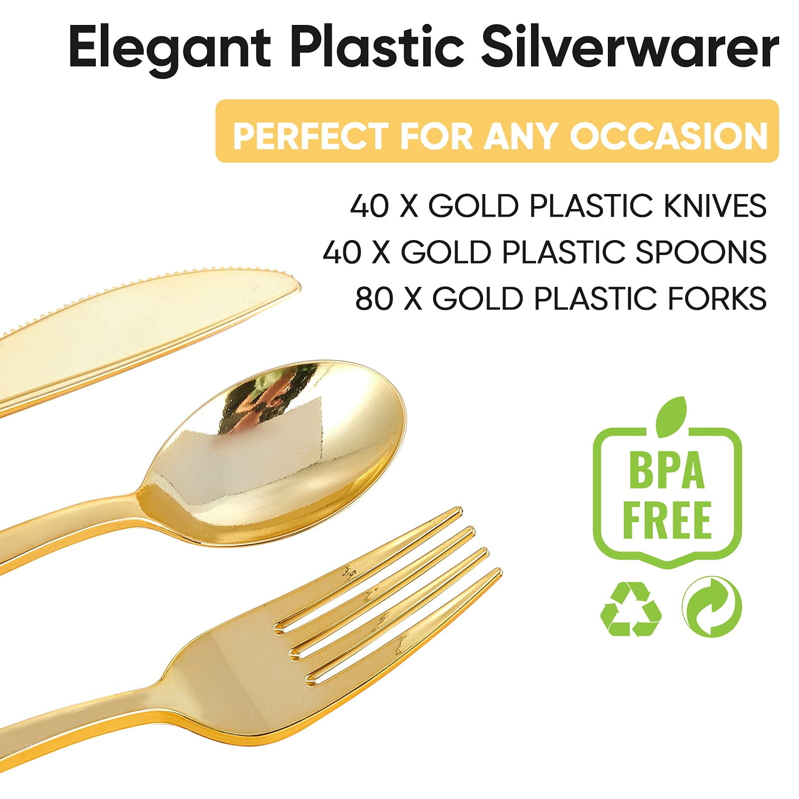 Bulk Plastic Silverware | Disposable Flatware for Burgers, Salads | Food Grade Plastic | Restaurant Supply - EWT