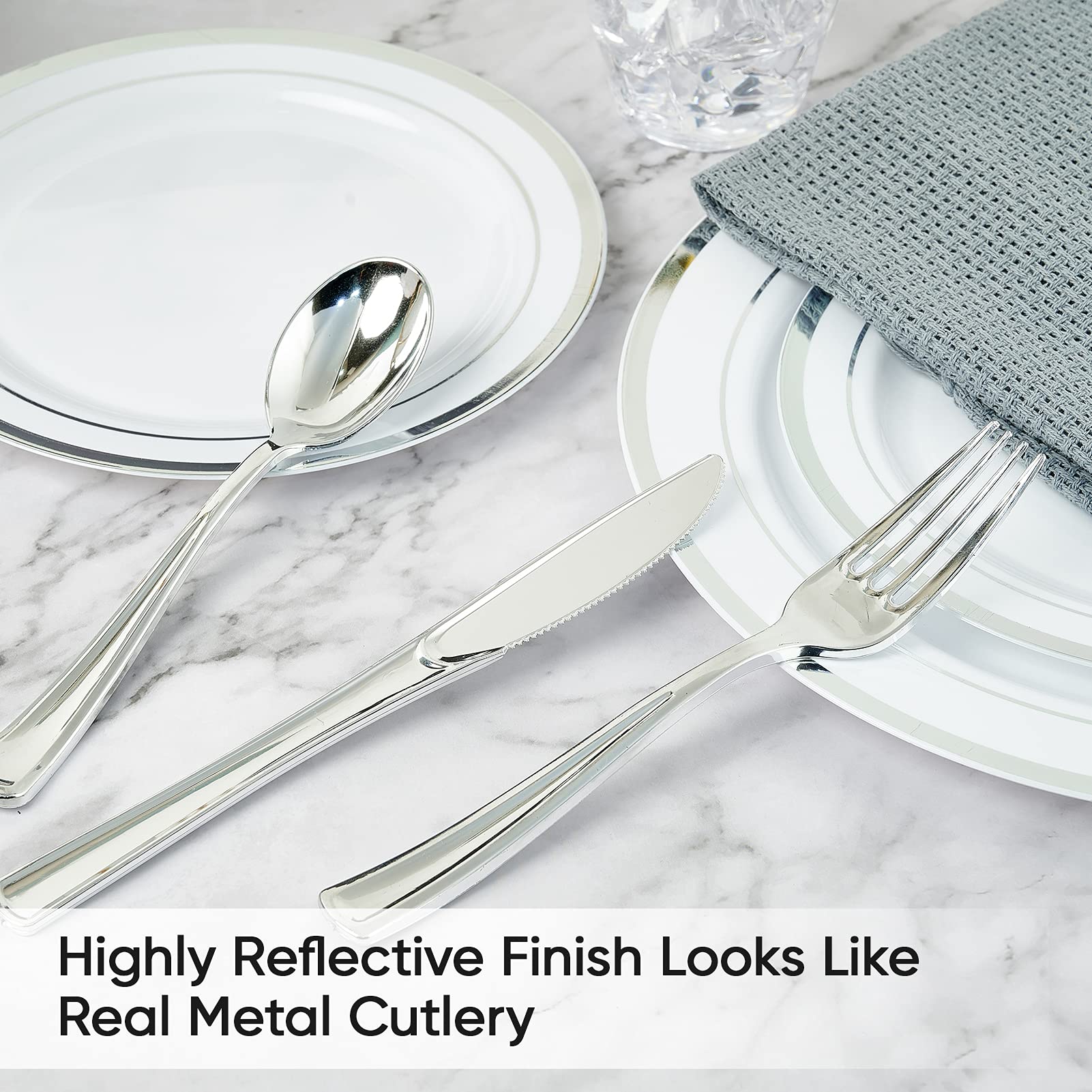Bulk Plastic Silverware | Disposable Flatware for Burgers, Salads | Food Grade | Restaurant Supply - EWT